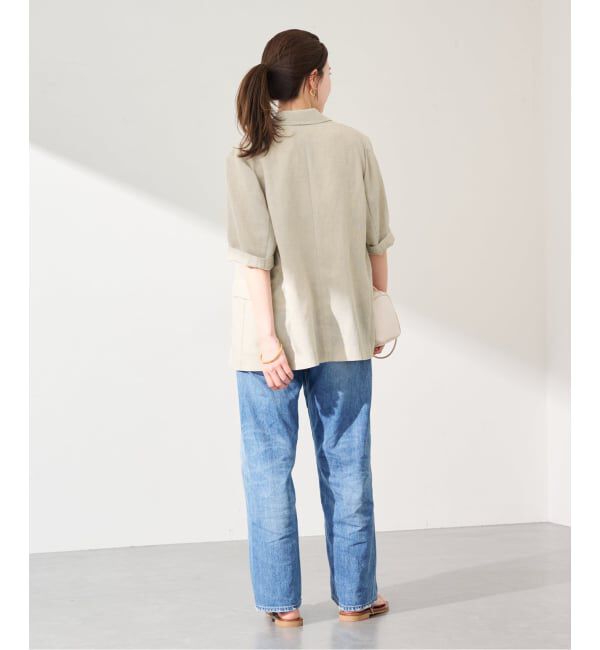 FRAMeWORK「ウォッシャブルハーフスリーブジャケット」|テーラードジャケット|