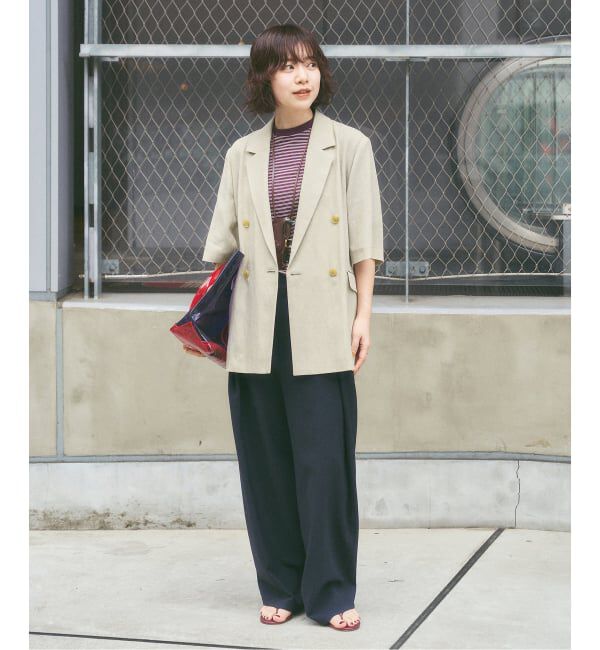 FRAMeWORK「ウォッシャブルハーフスリーブジャケット」|テーラードジャケット|