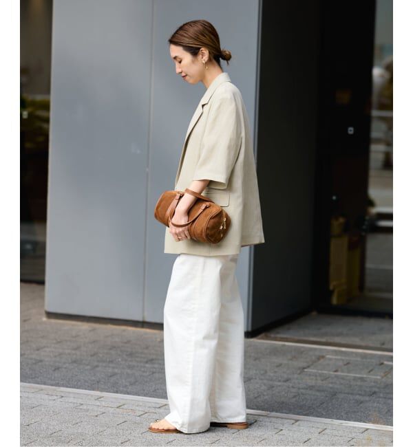 FRAMeWORK「ウォッシャブルハーフスリーブジャケット」|テーラードジャケット|