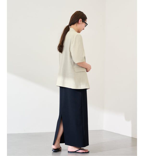 FRAMeWORK「ウォッシャブルハーフスリーブジャケット」|テーラードジャケット|