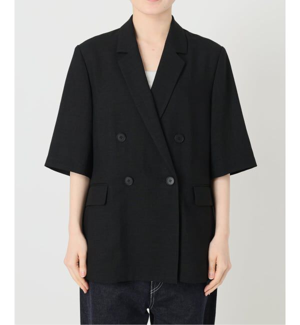 FRAMeWORK「ウォッシャブルハーフスリーブジャケット」|テーラードジャケット|