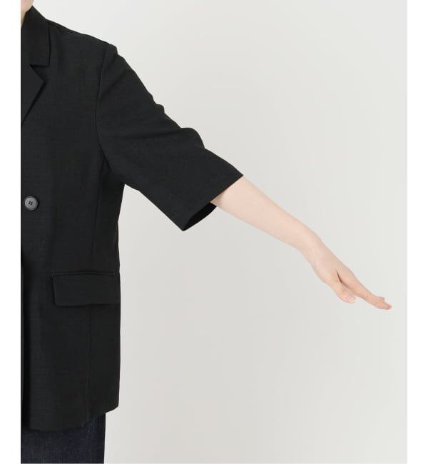 FRAMeWORK「ウォッシャブルハーフスリーブジャケット」|テーラードジャケット|