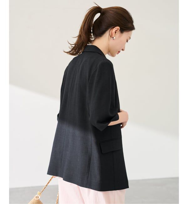 FRAMeWORK「ウォッシャブルハーフスリーブジャケット」|テーラードジャケット|