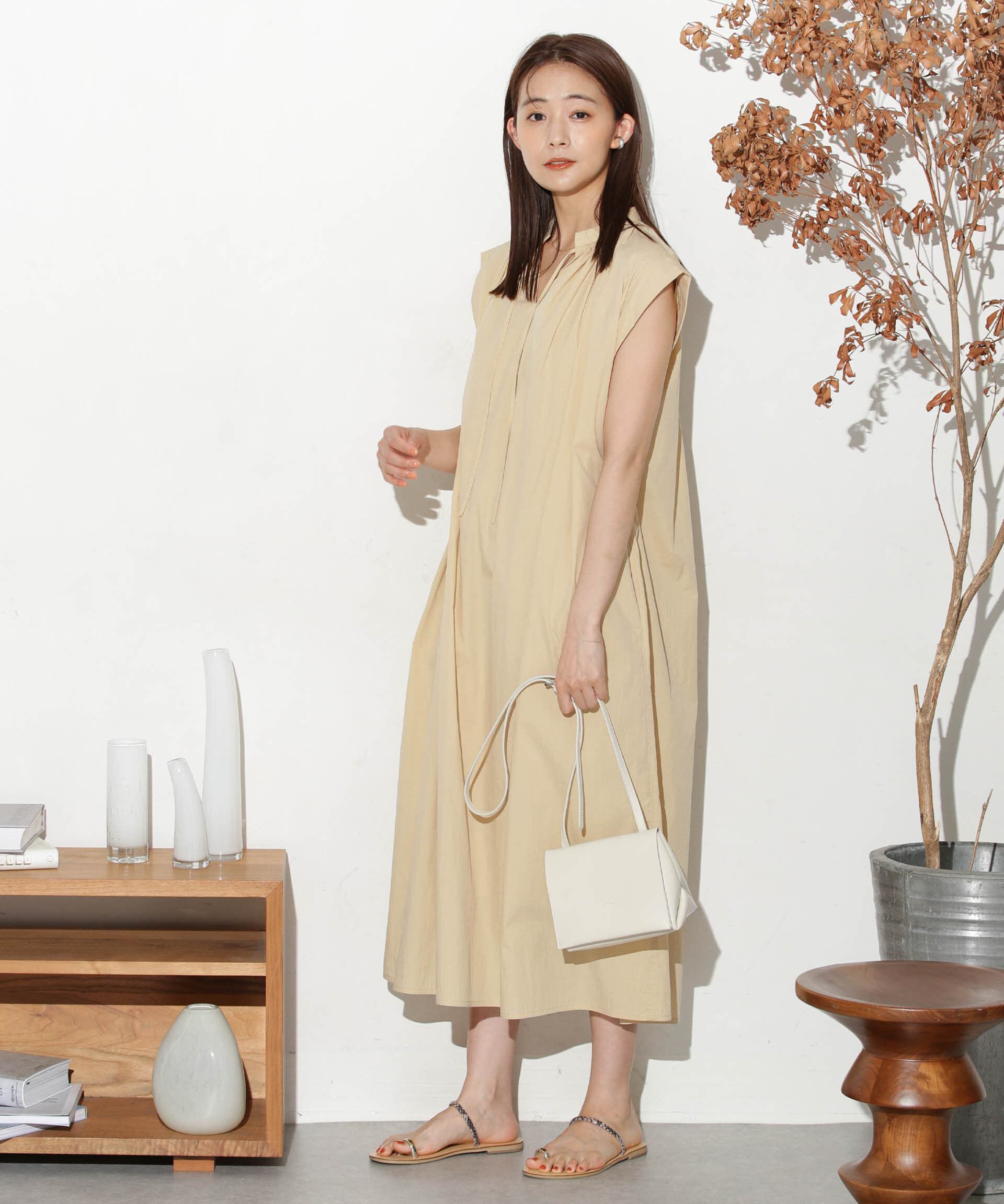 nano･universe「タイプライターベルト付きサックワンピース」|ワンピース|