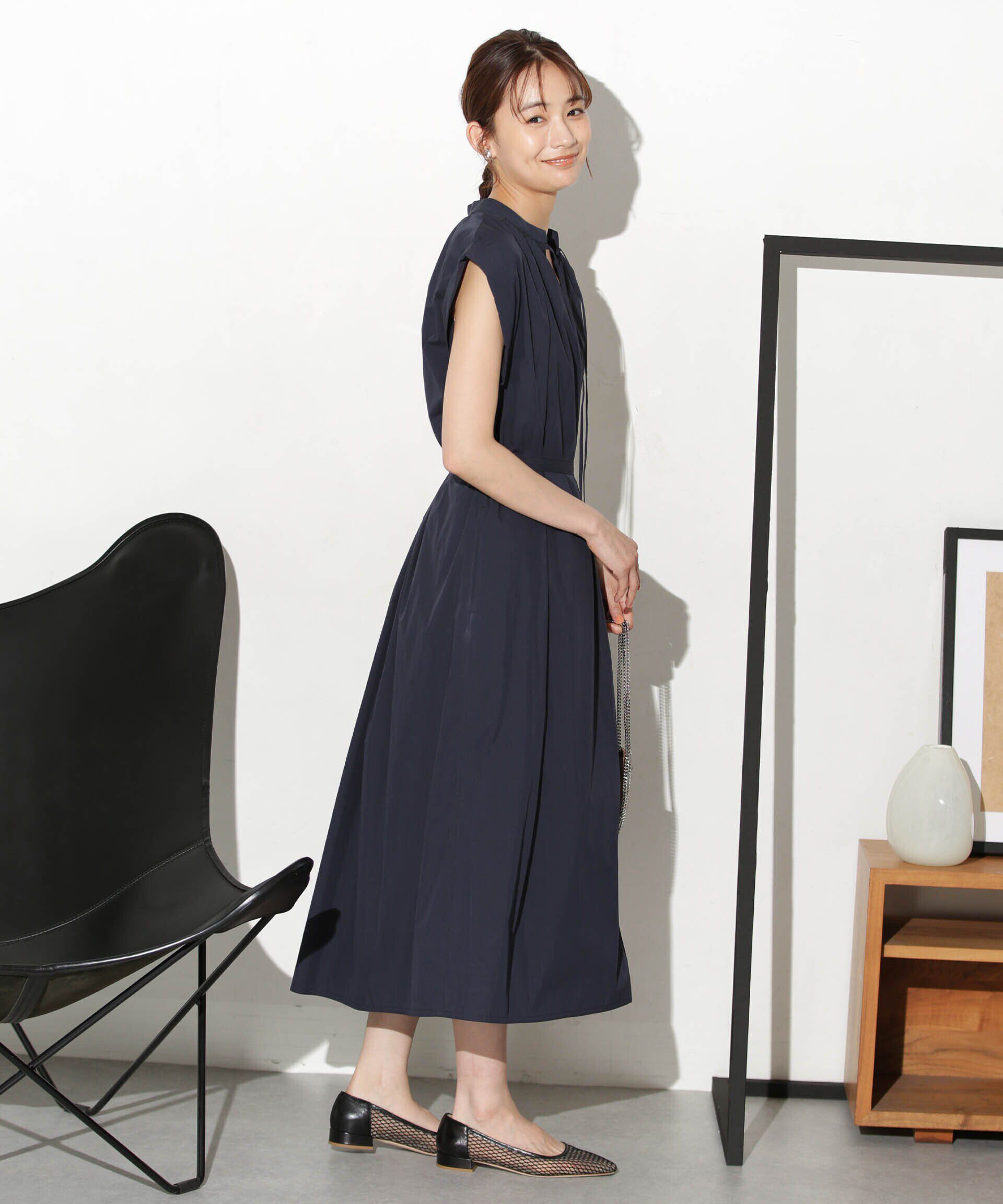 nano･universe「タイプライターベルト付きサックワンピース」|ワンピース|