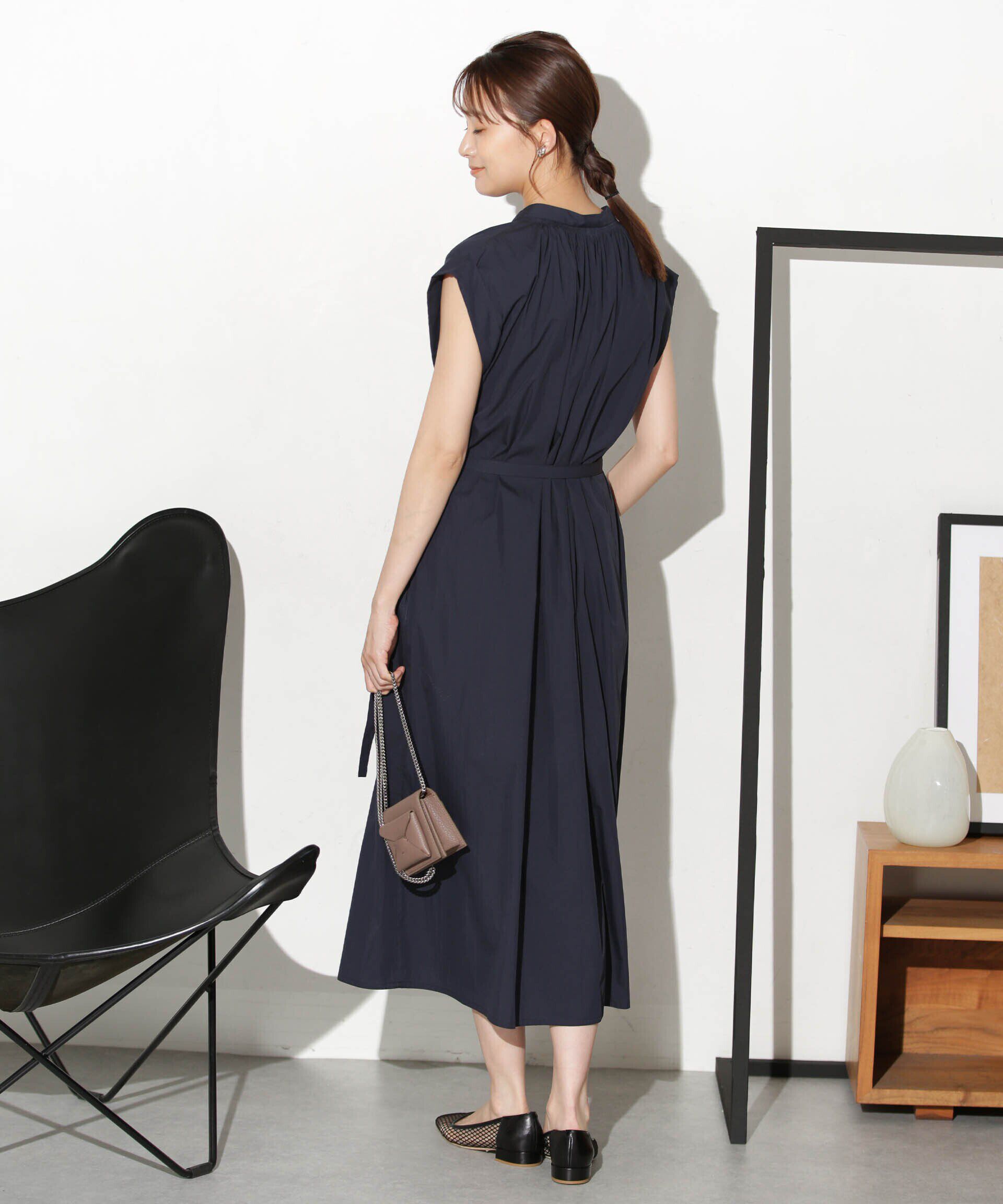 nano･universe「タイプライターベルト付きサックワンピース」|ワンピース|