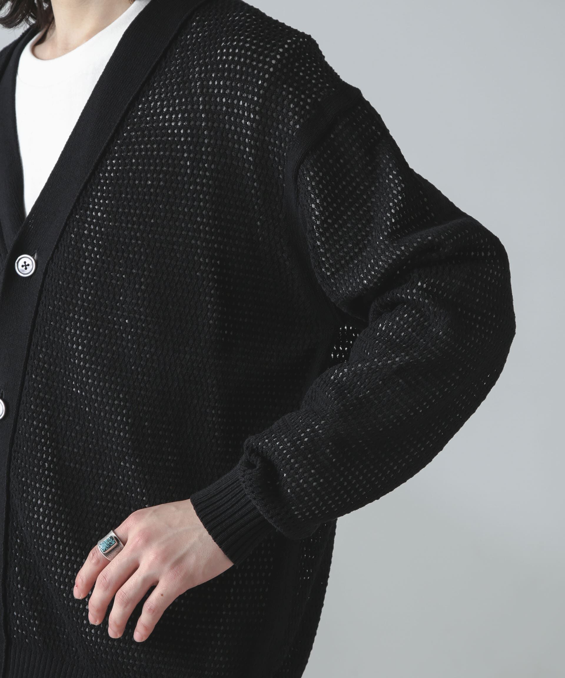 nano･universe「ギマアイレットボクシーニットカーディガン」|ニット・セーター|