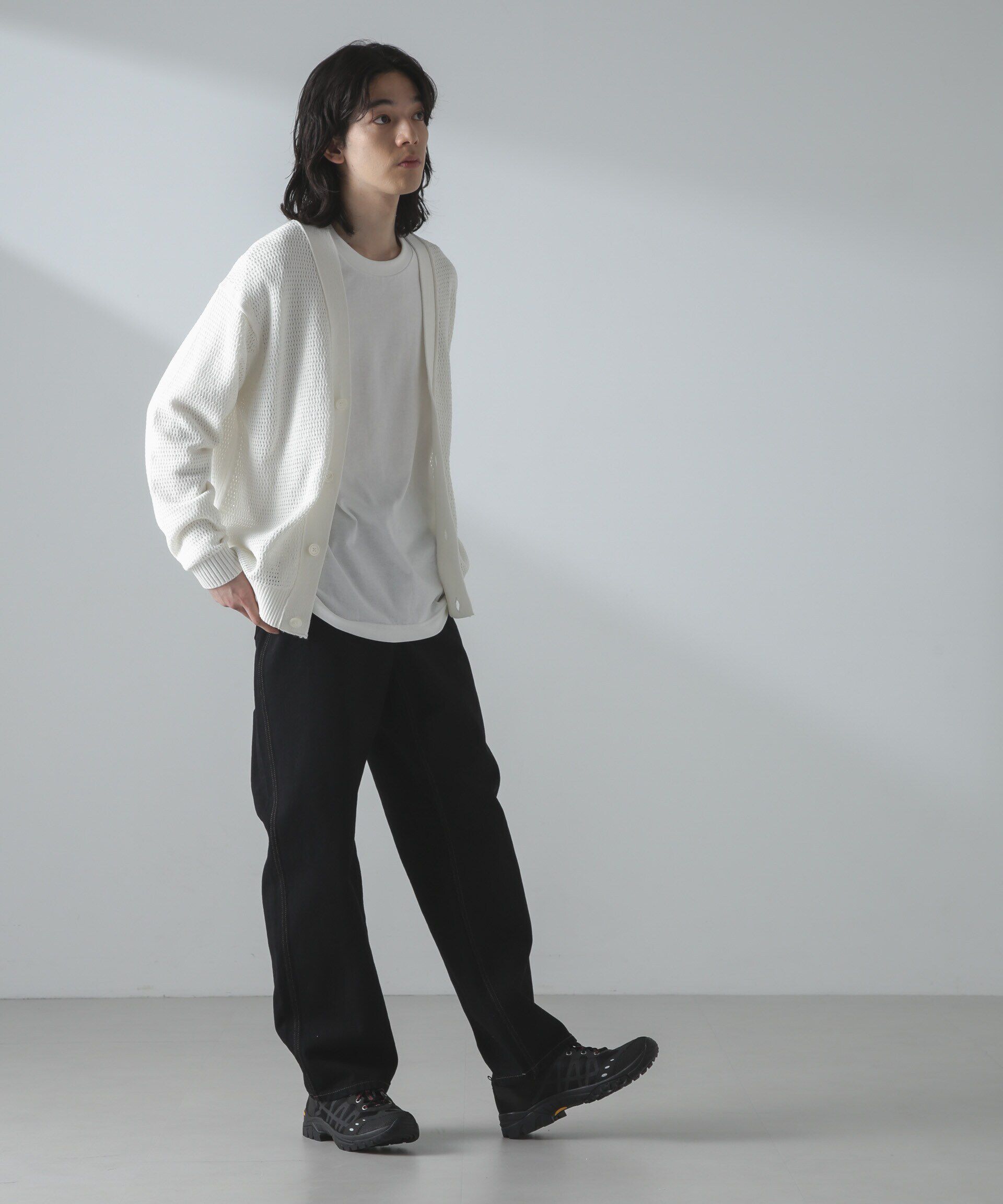 nano･universe「ギマアイレットボクシーニットカーディガン」|ニット・セーター|