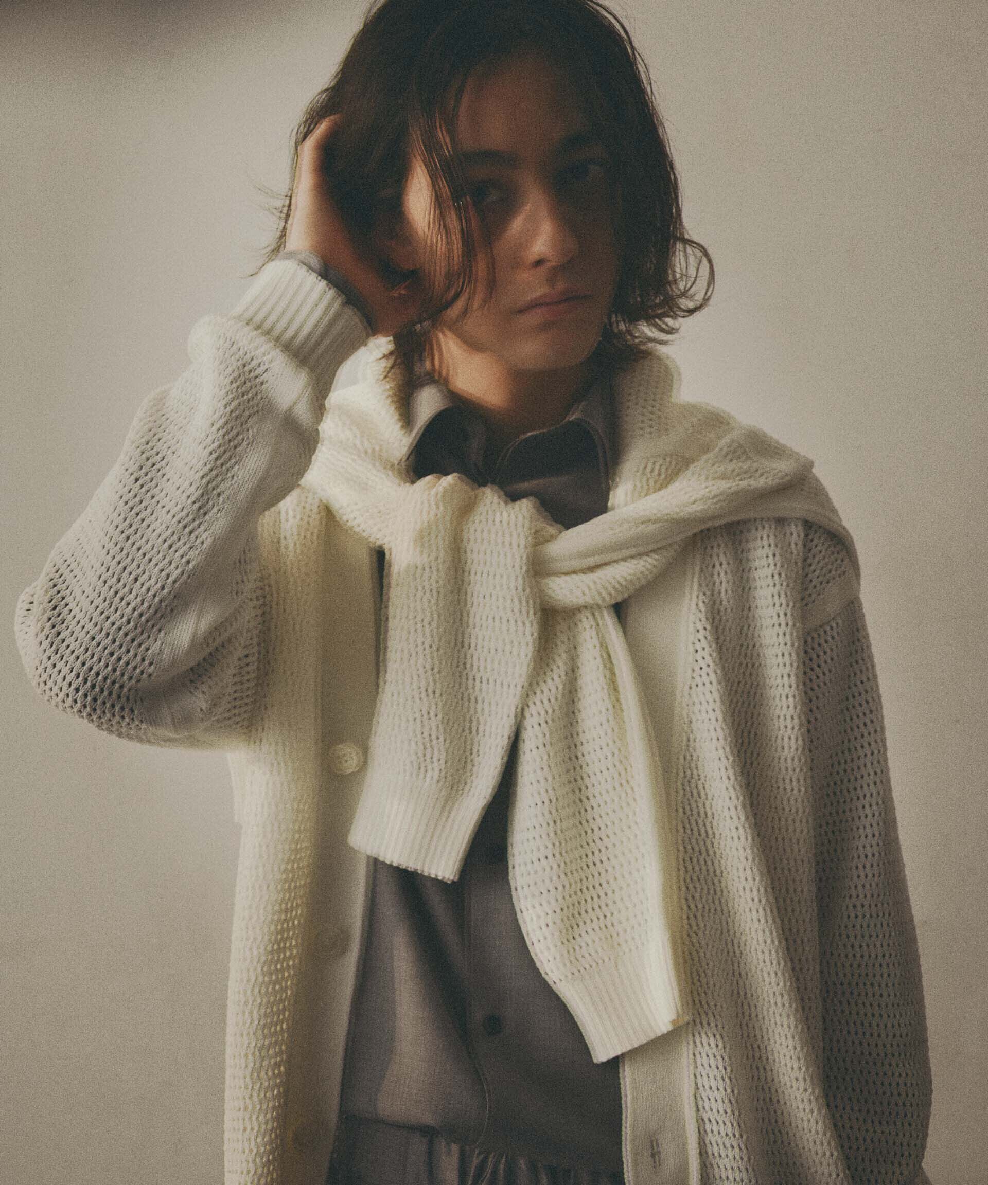 nano･universe「ギマアイレットボクシーニットカーディガン」|ニット・セーター|