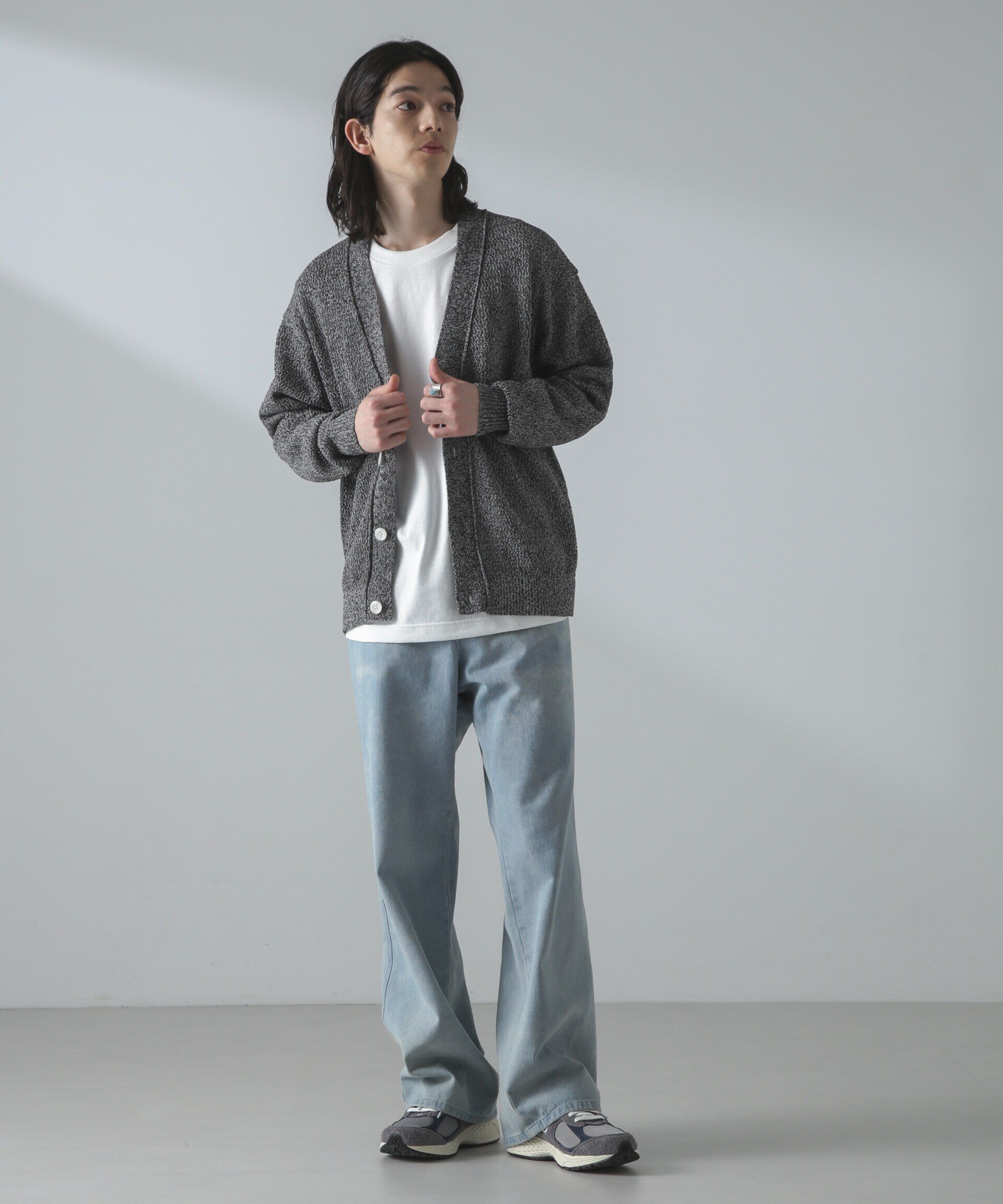 nano･universe「ギマアイレットボクシーニットカーディガン」|ニット・セーター|