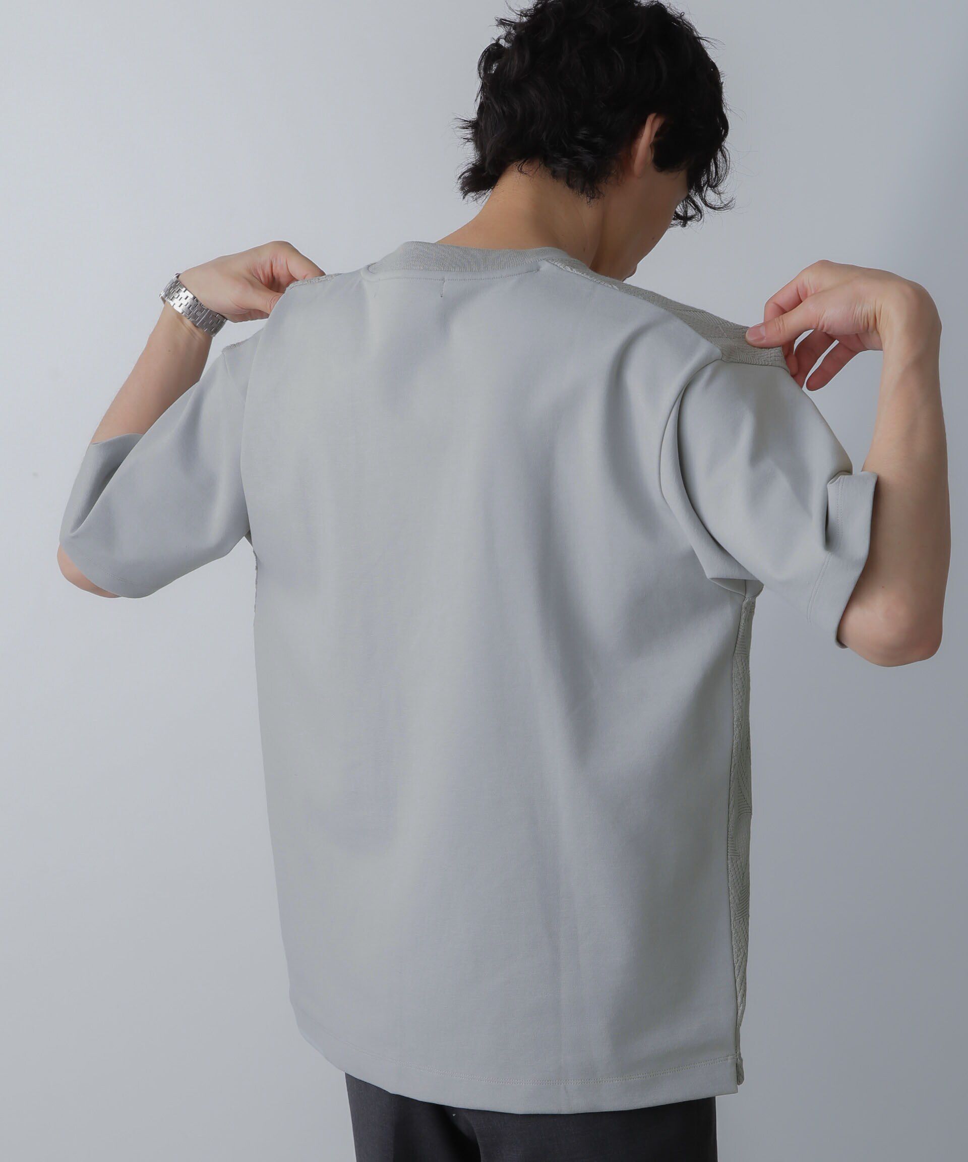 nano･universe「ツートーン切り替えTシャツ 半袖」|Tシャツ・カットソー|