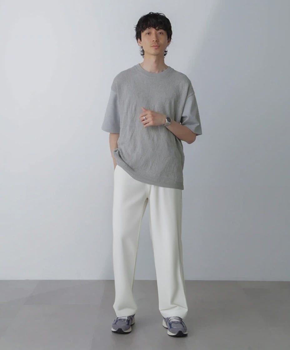 nano･universe「ツートーン切り替えTシャツ 半袖」|Tシャツ・カットソー|