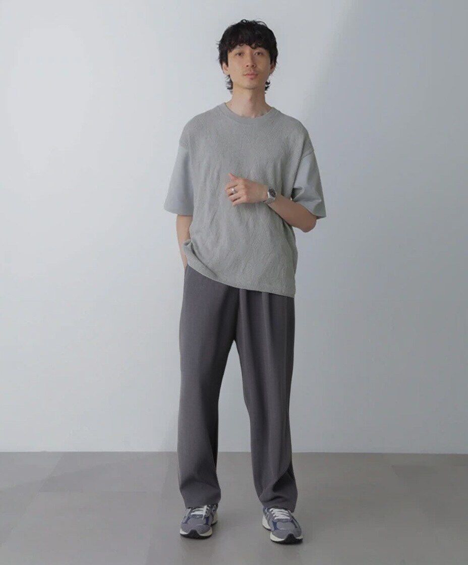 nano･universe「ツートーン切り替えTシャツ 半袖」|Tシャツ・カットソー|