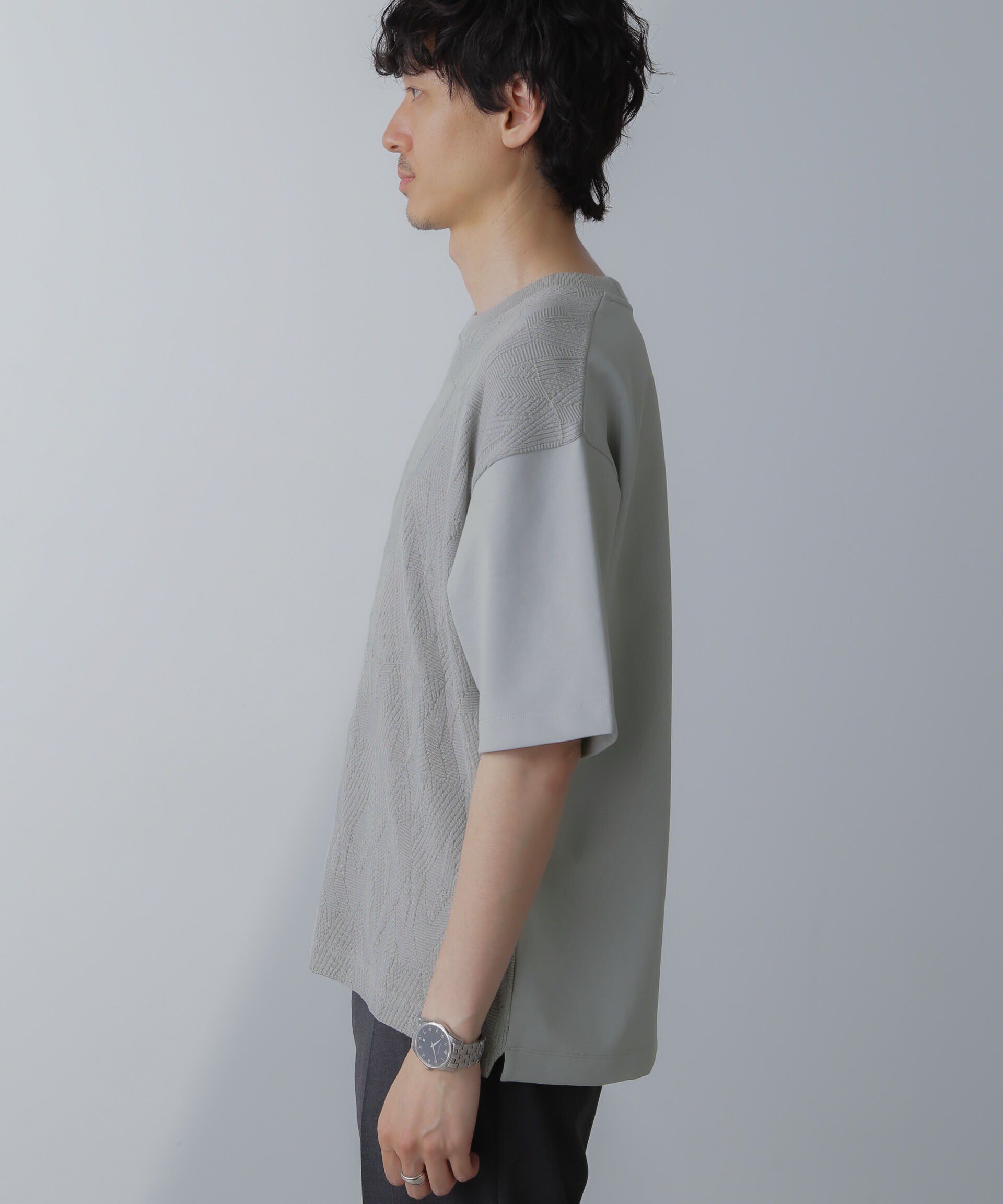 nano･universe「ツートーン切り替えTシャツ 半袖」|Tシャツ・カットソー|