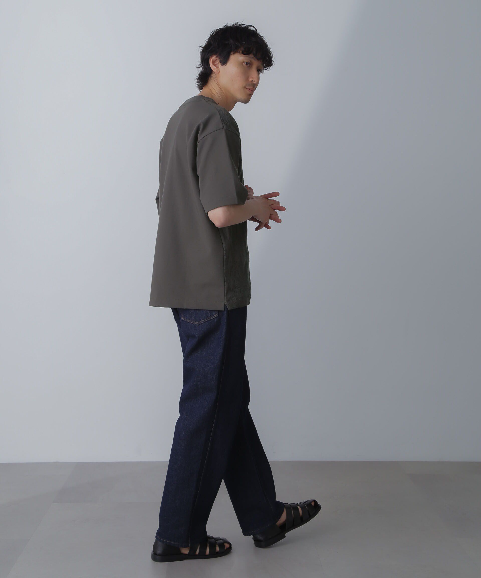 nano･universe「ツートーン切り替えTシャツ 半袖」|Tシャツ・カットソー|