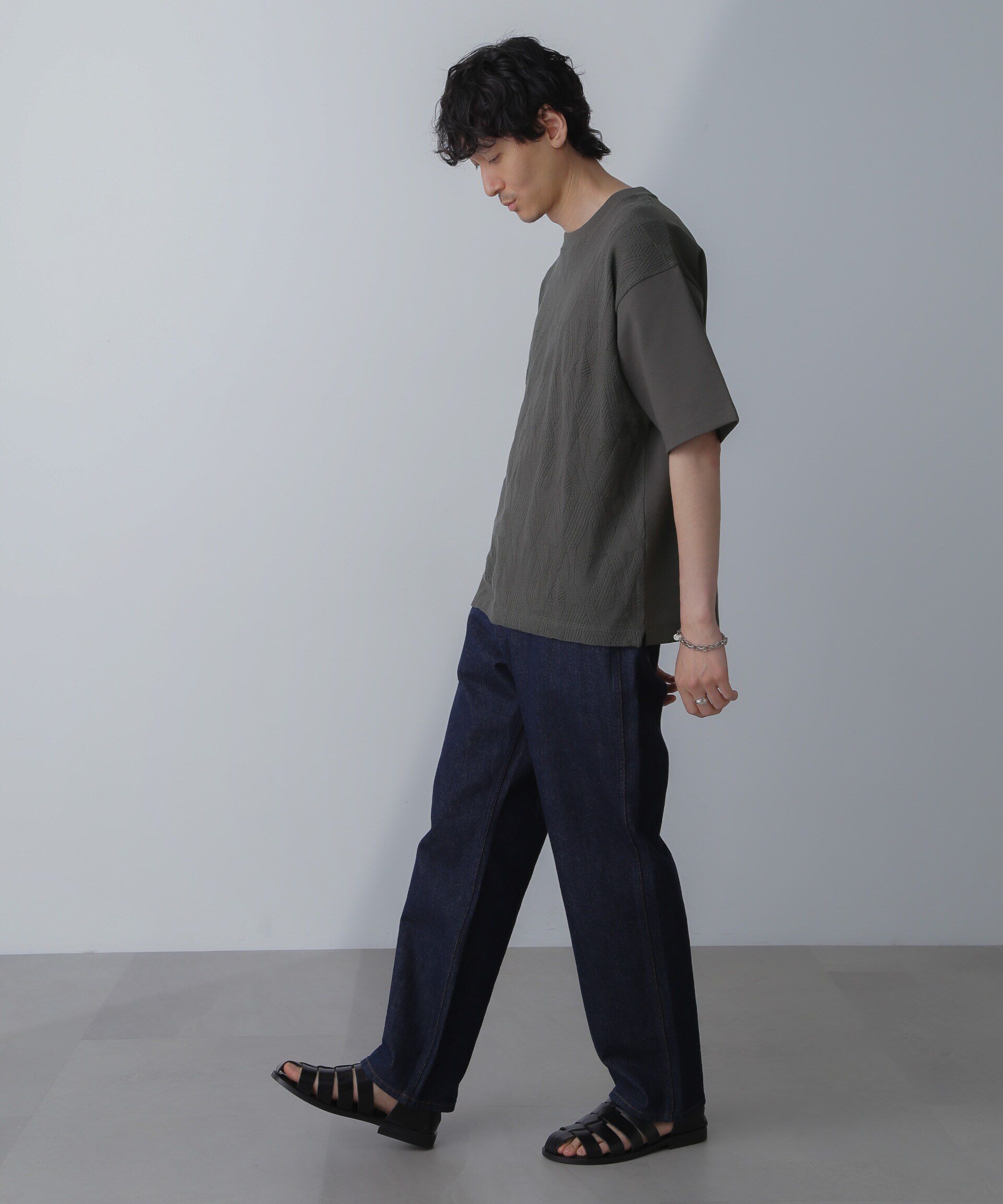 nano･universe「ツートーン切り替えTシャツ 半袖」|Tシャツ・カットソー|