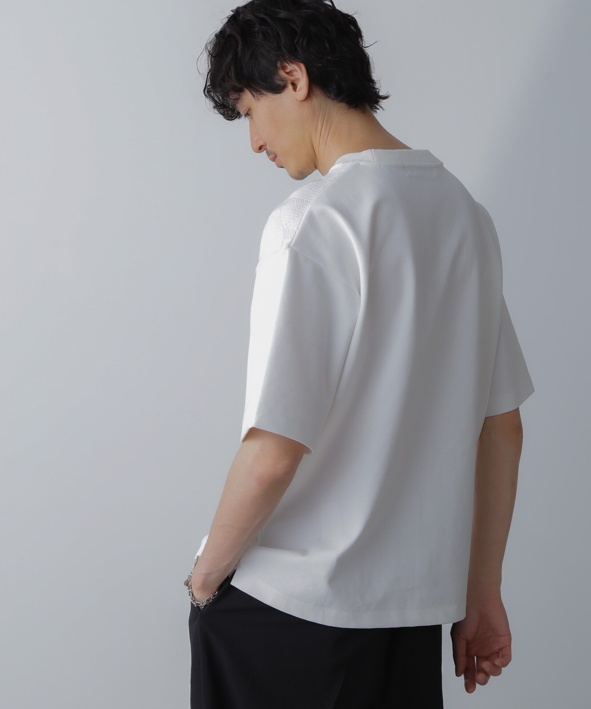 nano･universe「ツートーン切り替えTシャツ 半袖」|Tシャツ・カットソー|