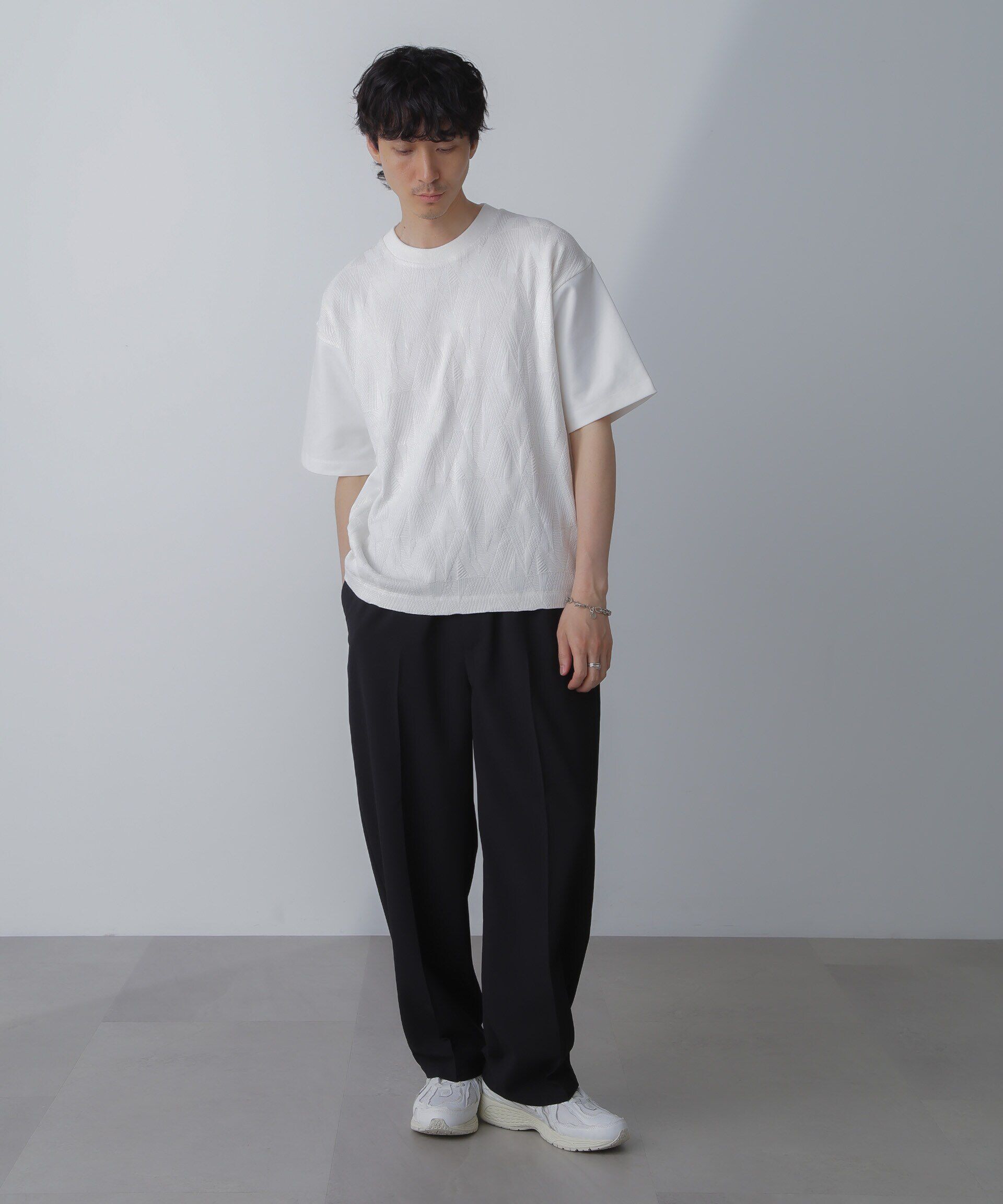 nano･universe「ツートーン切り替えTシャツ 半袖」|Tシャツ・カットソー|