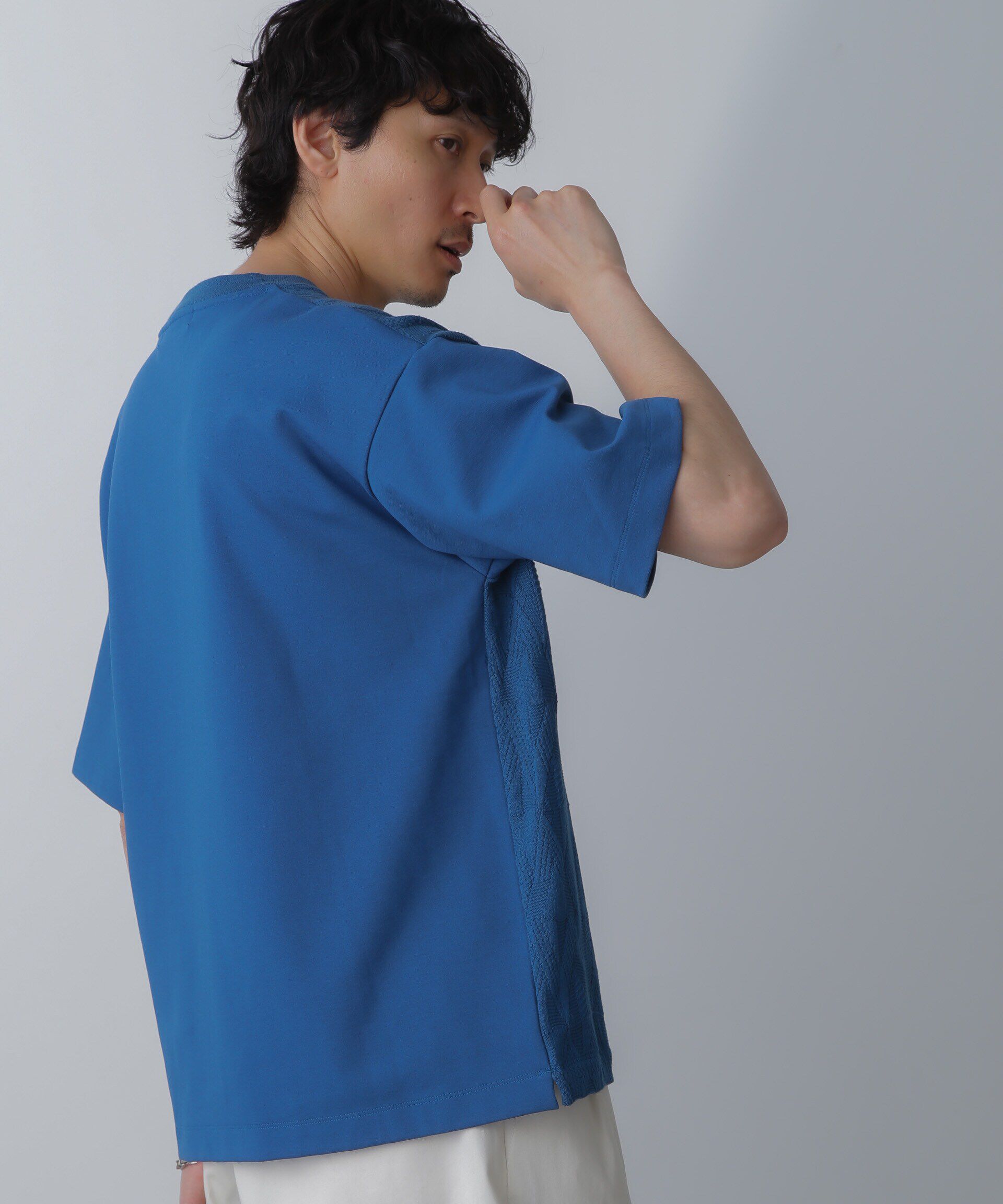 nano･universe「ツートーン切り替えTシャツ 半袖」|Tシャツ・カットソー|