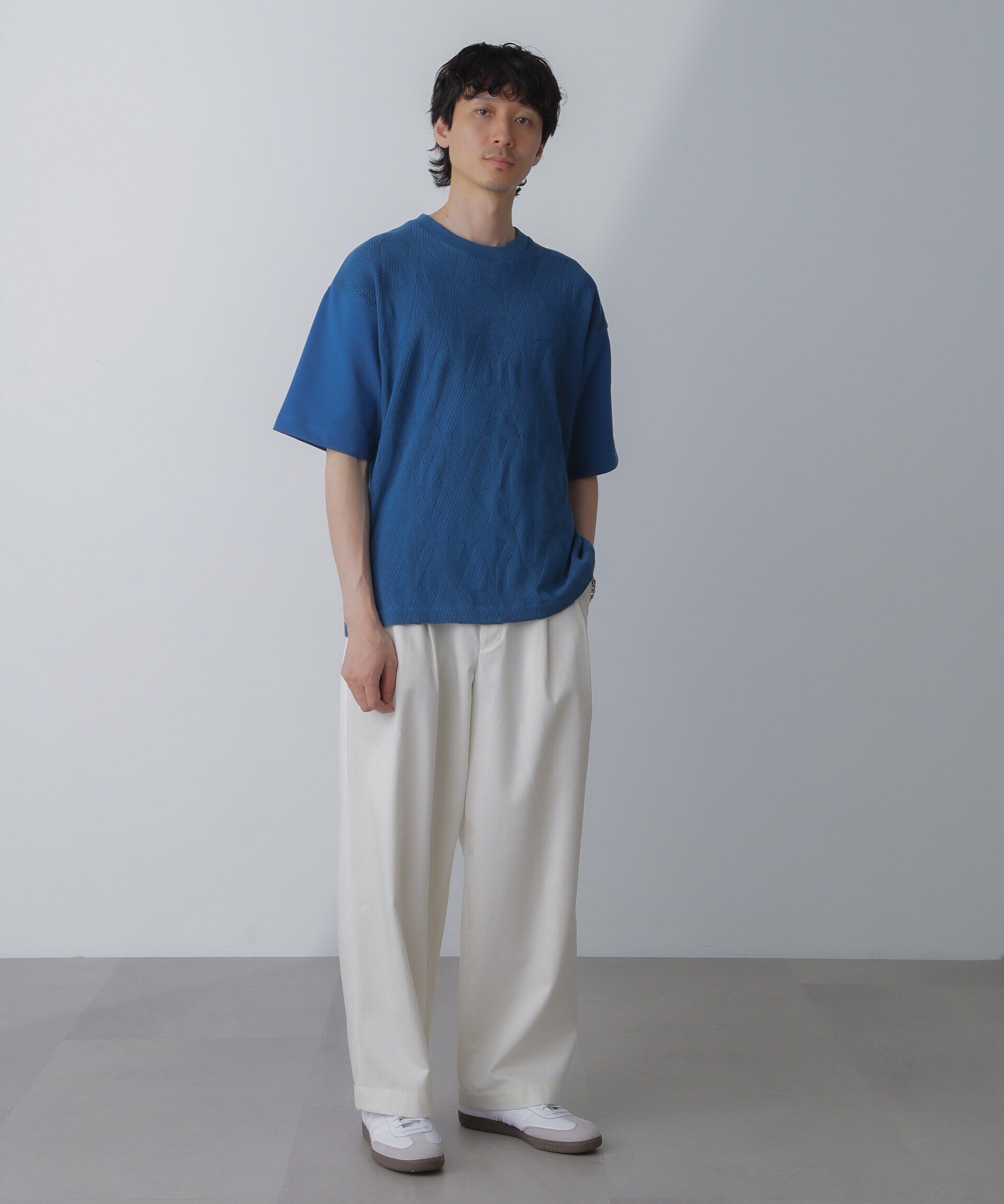 nano･universe「ツートーン切り替えTシャツ 半袖」|Tシャツ・カットソー|