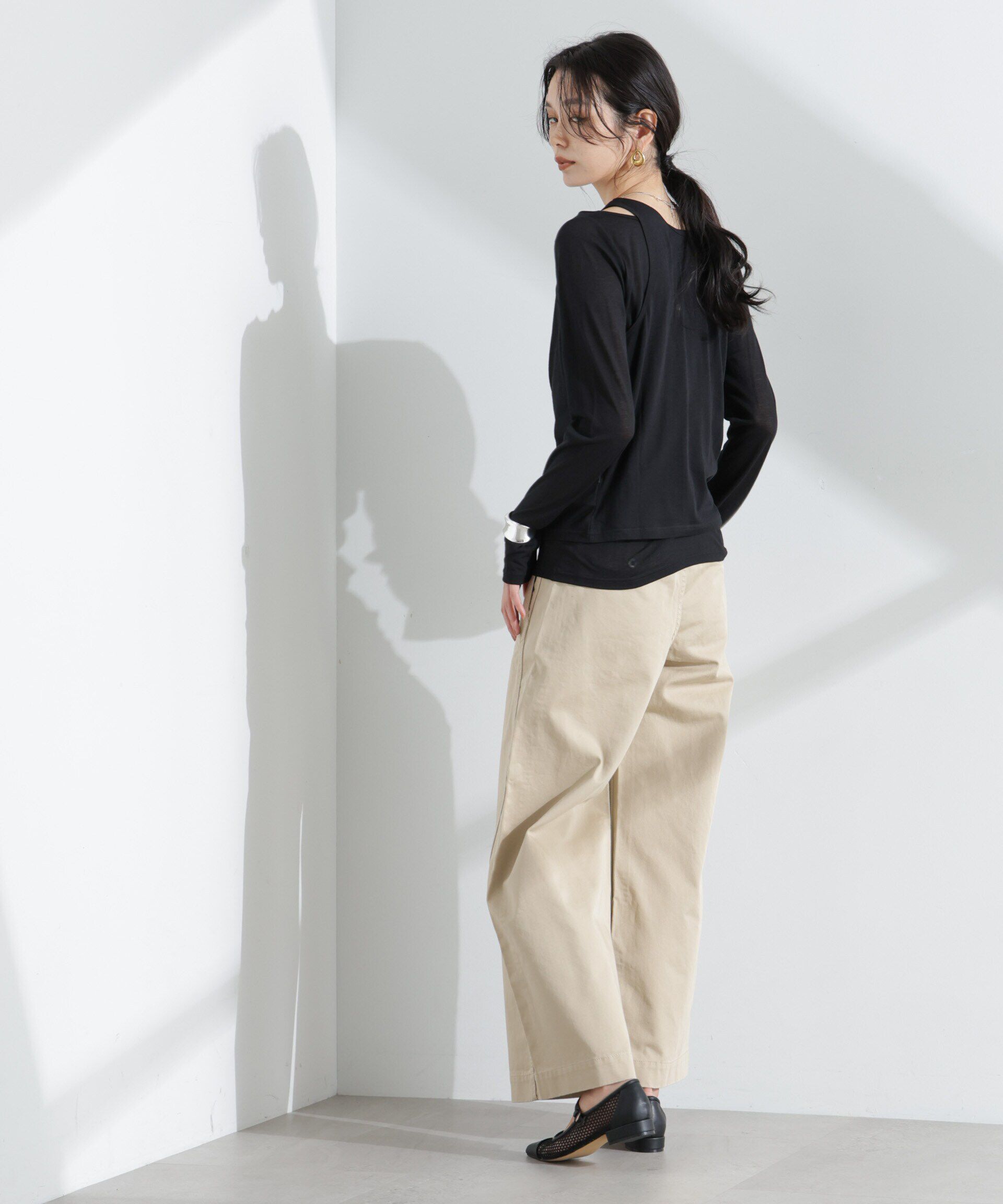 nano･universe「シアータンクトップ＋ロンTレイヤードセット」|Tシャツ・カットソー|