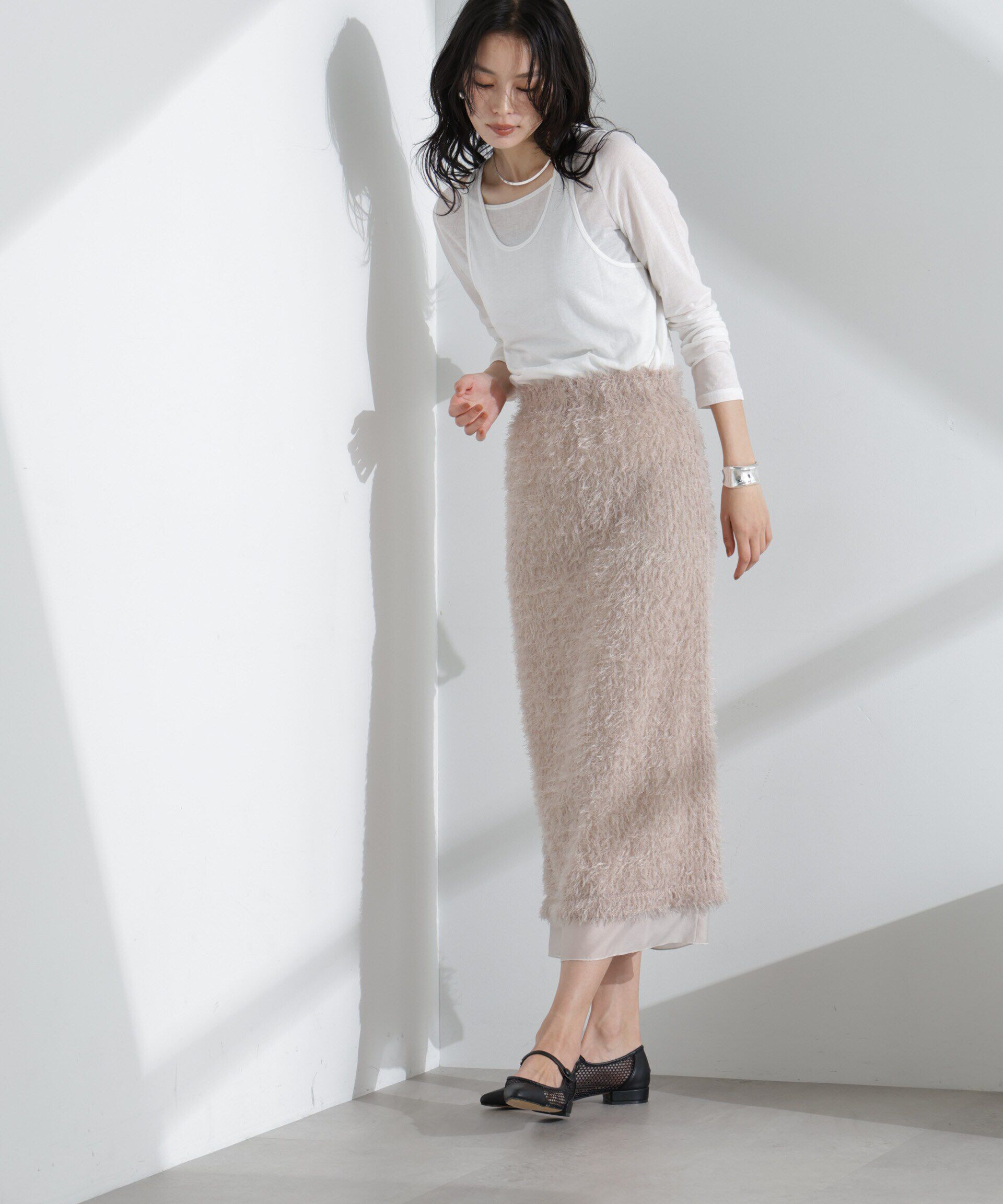 nano･universe「シアータンクトップ＋ロンTレイヤードセット」|Tシャツ・カットソー|