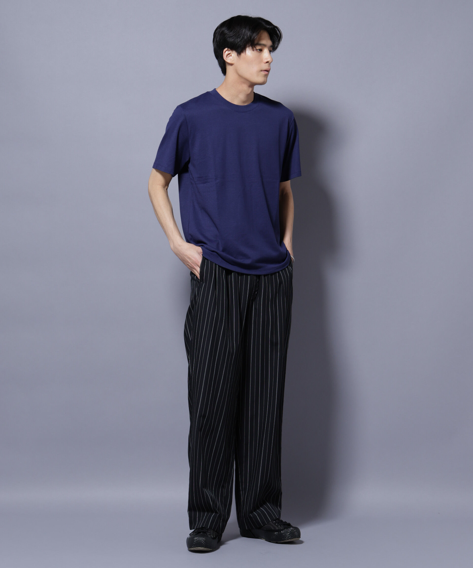 nano･universe「Anti Soaked(R) 汗染み防止 クルーネック レギュラーシルエットTシャツ」|Tシャツ・カットソー|