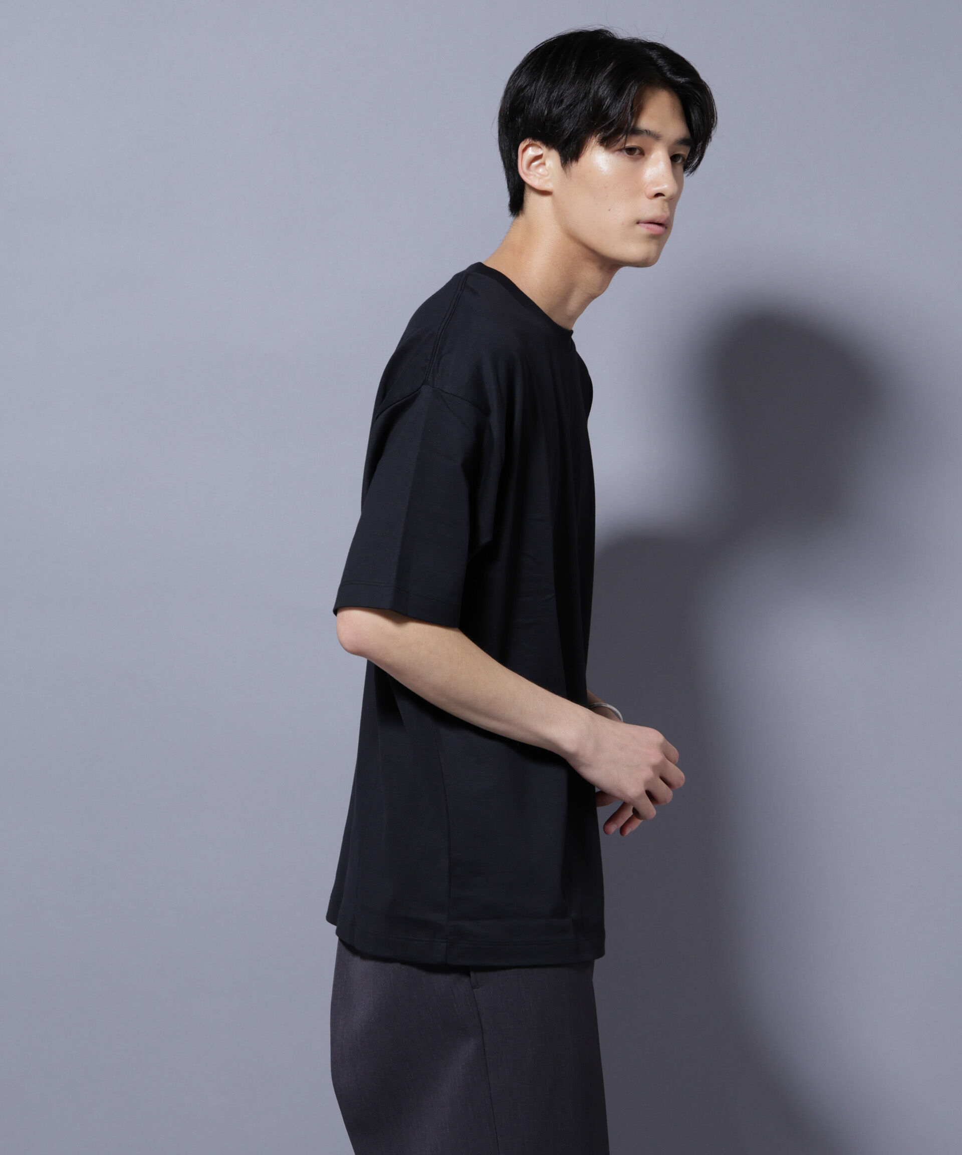 nano･universe「Anti Soaked(R)  汗染み防止 クルーネック ビッグシルエットTシャツ」|Tシャツ・カットソー|