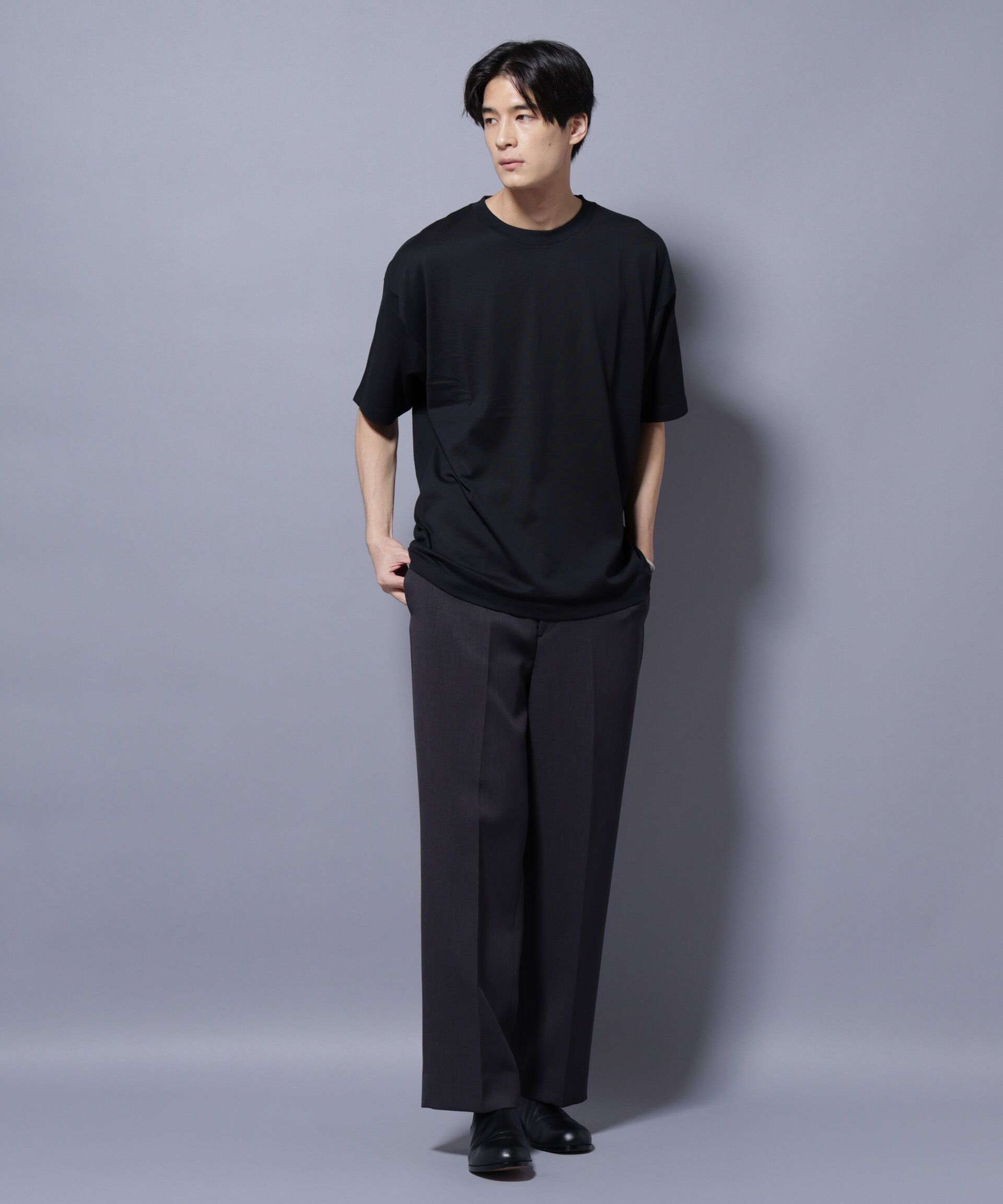 nano･universe「Anti Soaked(R)  汗染み防止 クルーネック ビッグシルエットTシャツ」|Tシャツ・カットソー|