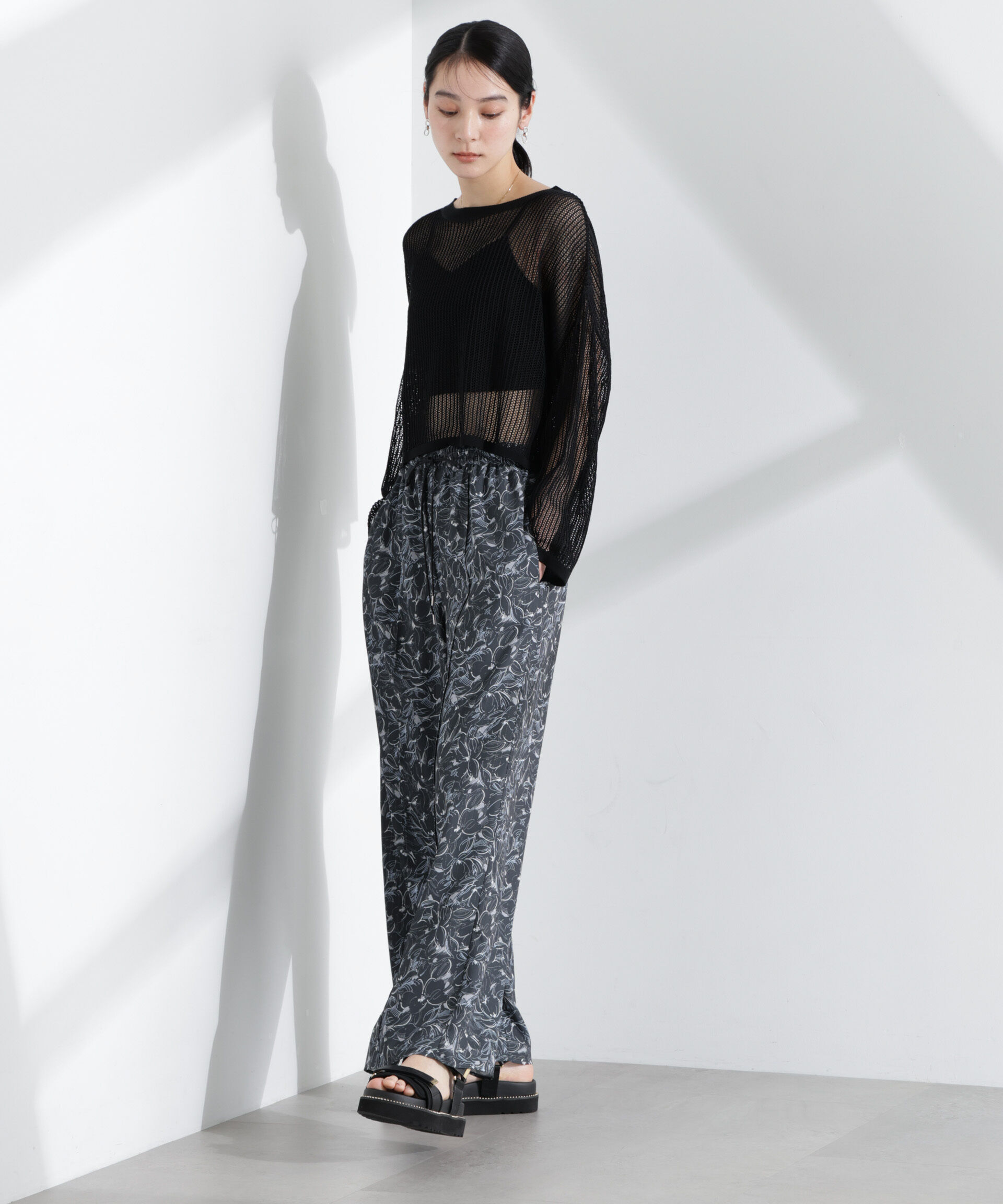  「ロンシャンオールドコレクション フラワーワイドパンツ」|その他|