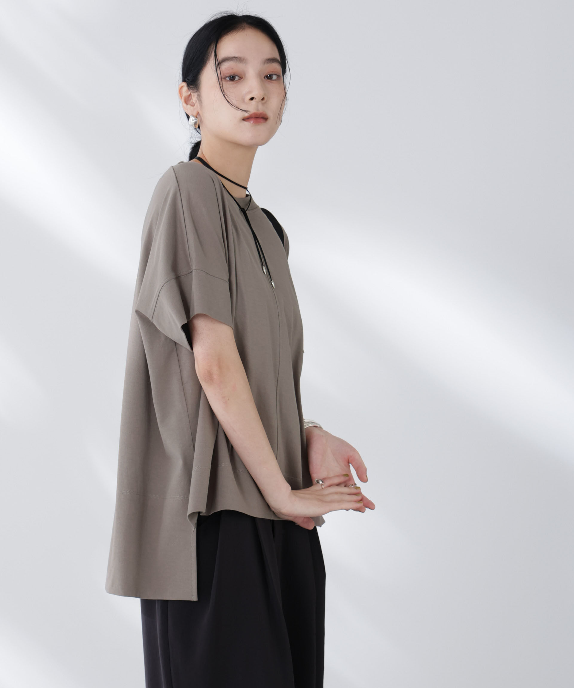 nano･universe「NANOFINE強撚コットンワイドTシャツ」|Tシャツ・カットソー|