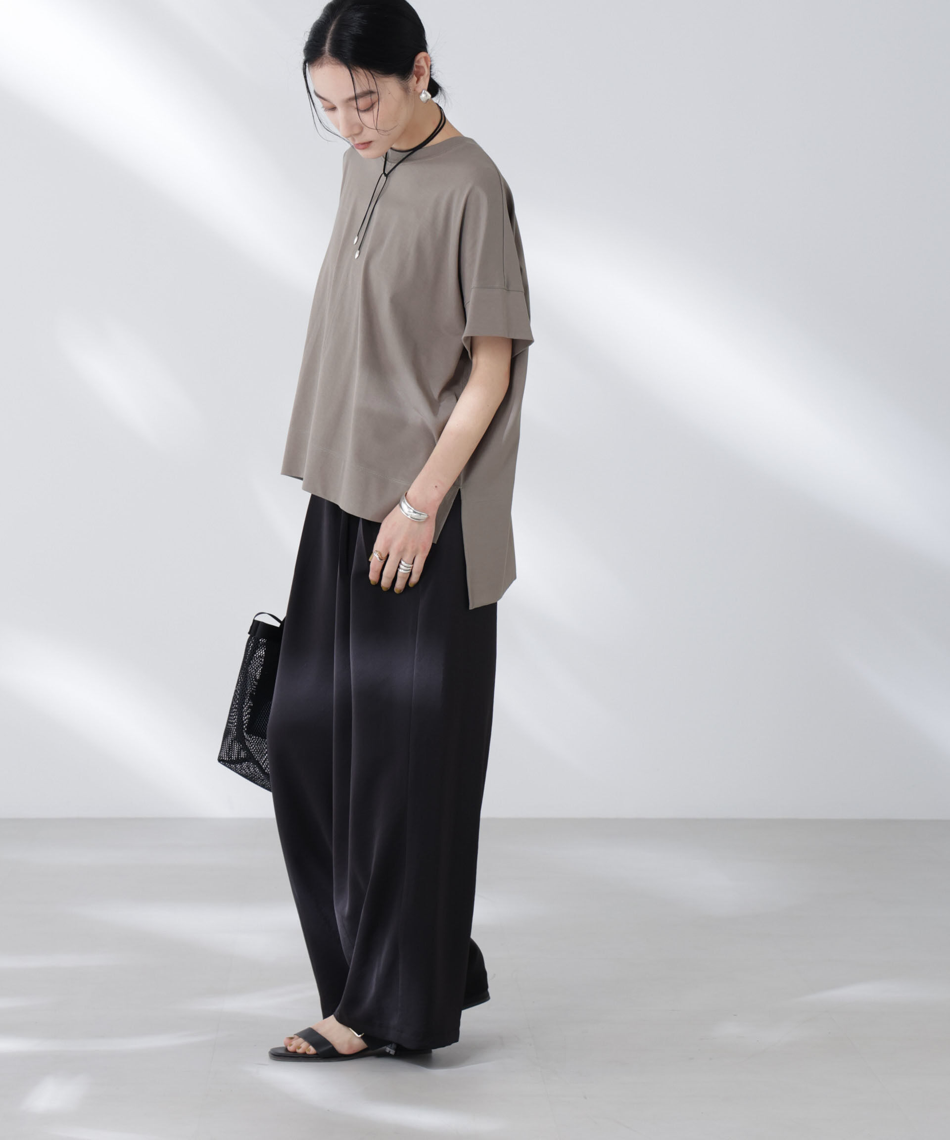 nano･universe「NANOFINE強撚コットンワイドTシャツ」|Tシャツ・カットソー|