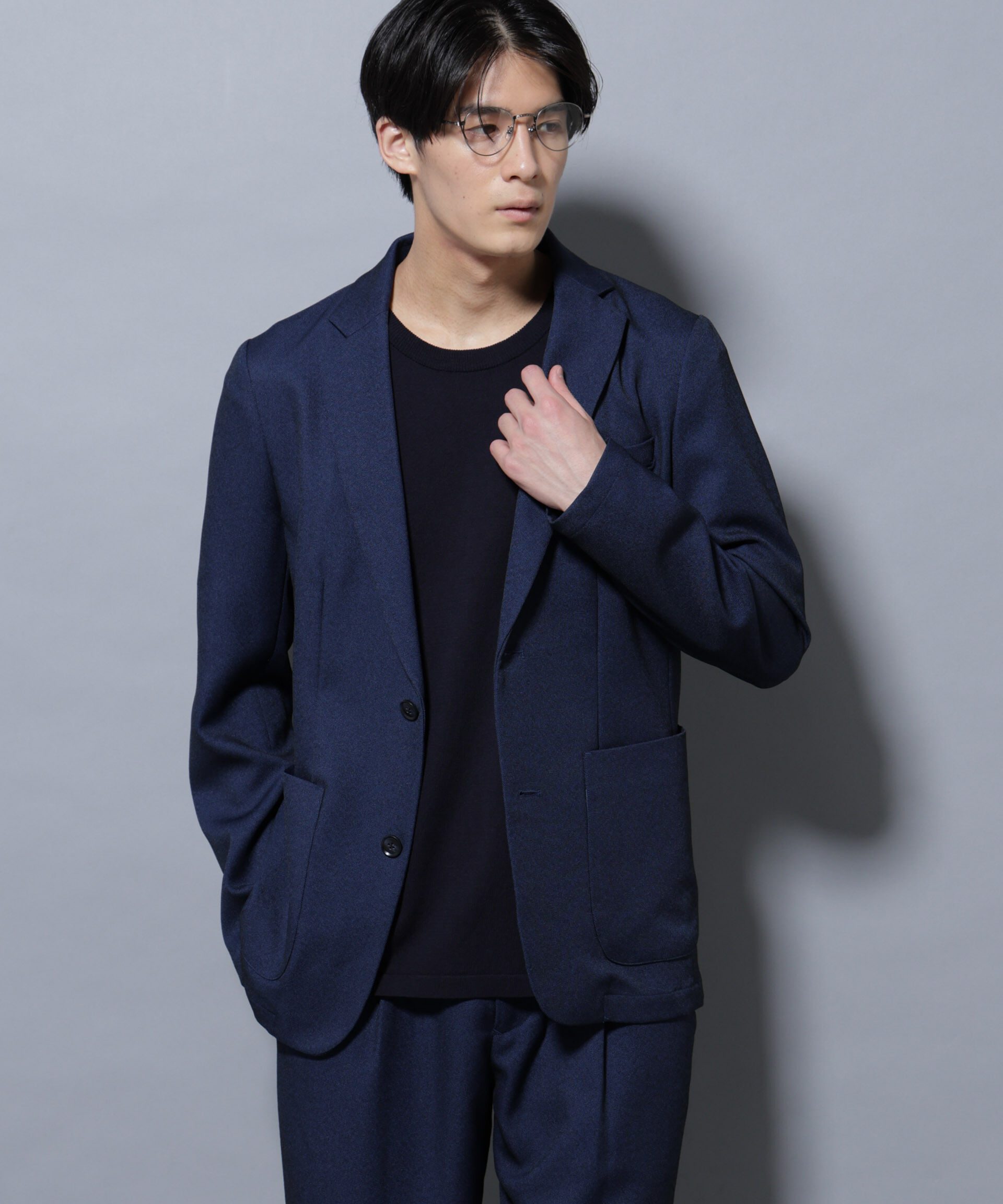 nano･universe「シャンブレーツイルセットアップ」|スーツ|