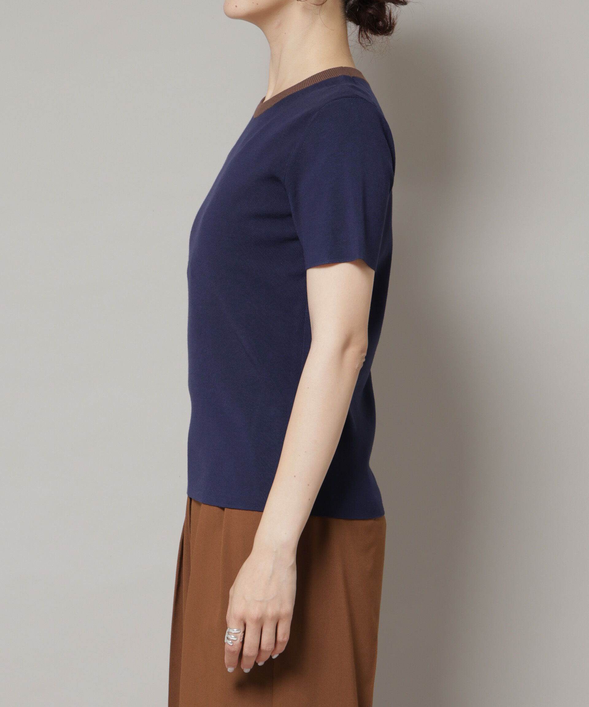 nano･universe「コンパクト総針ニットトップス」|ニット・セーター|