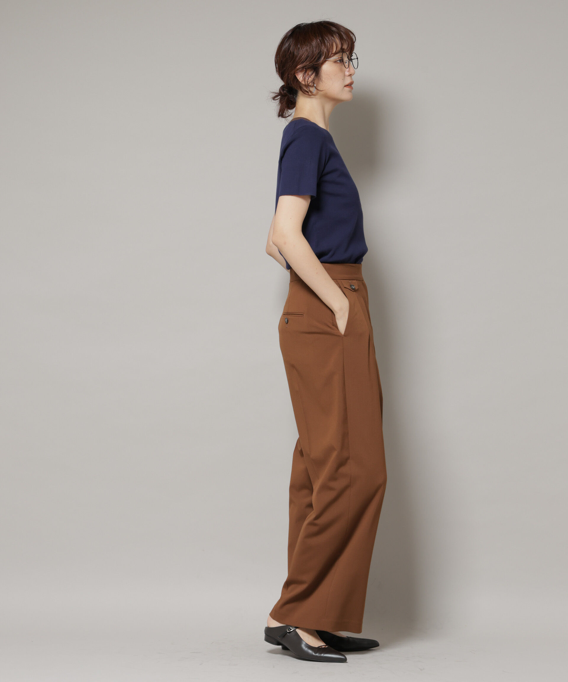 nano･universe「コンパクト総針ニットトップス」|ニット・セーター|