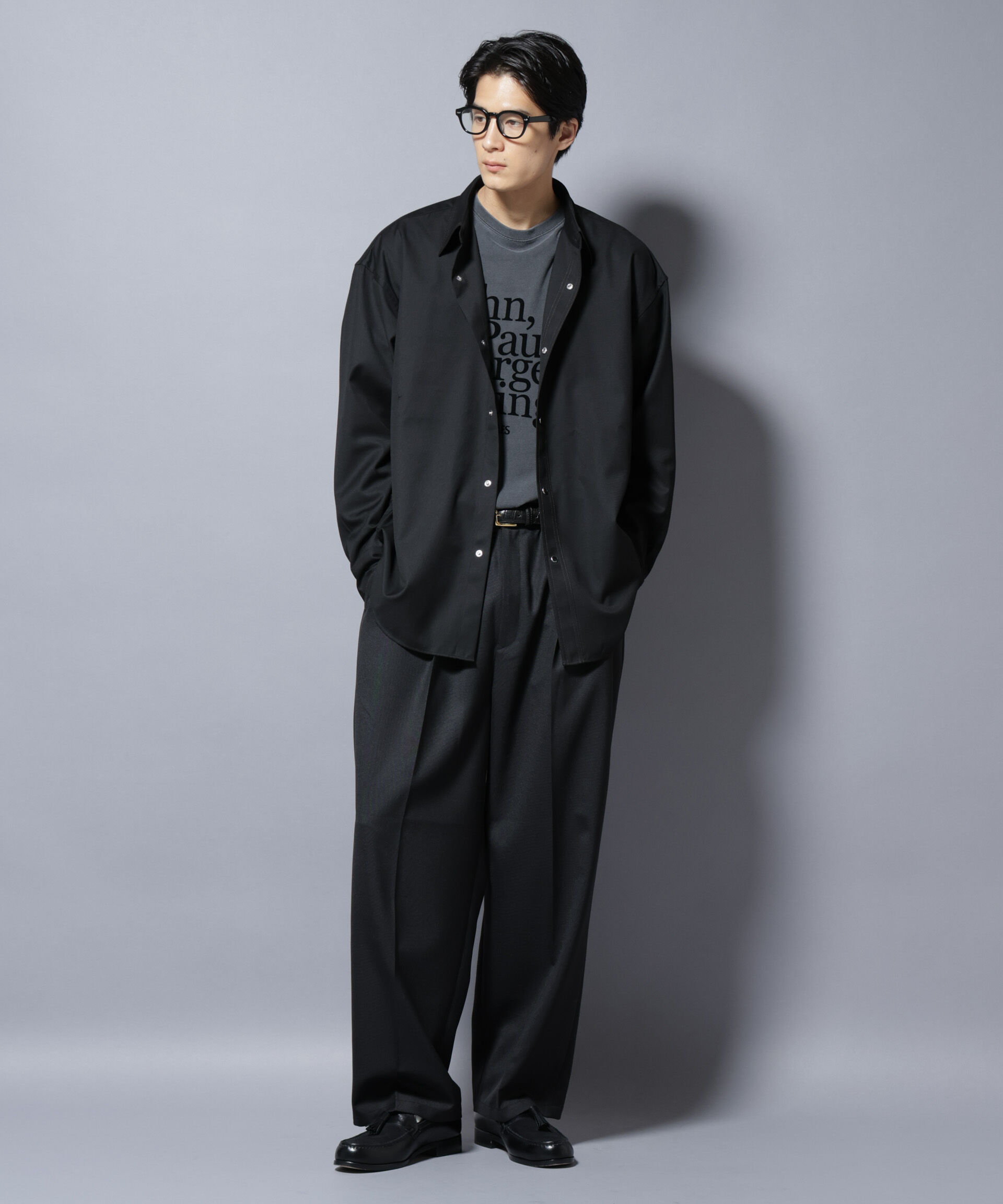 nano･universe「トリプルステッチ パールドットオーバーシャツ」|シャツ・ブラウス|