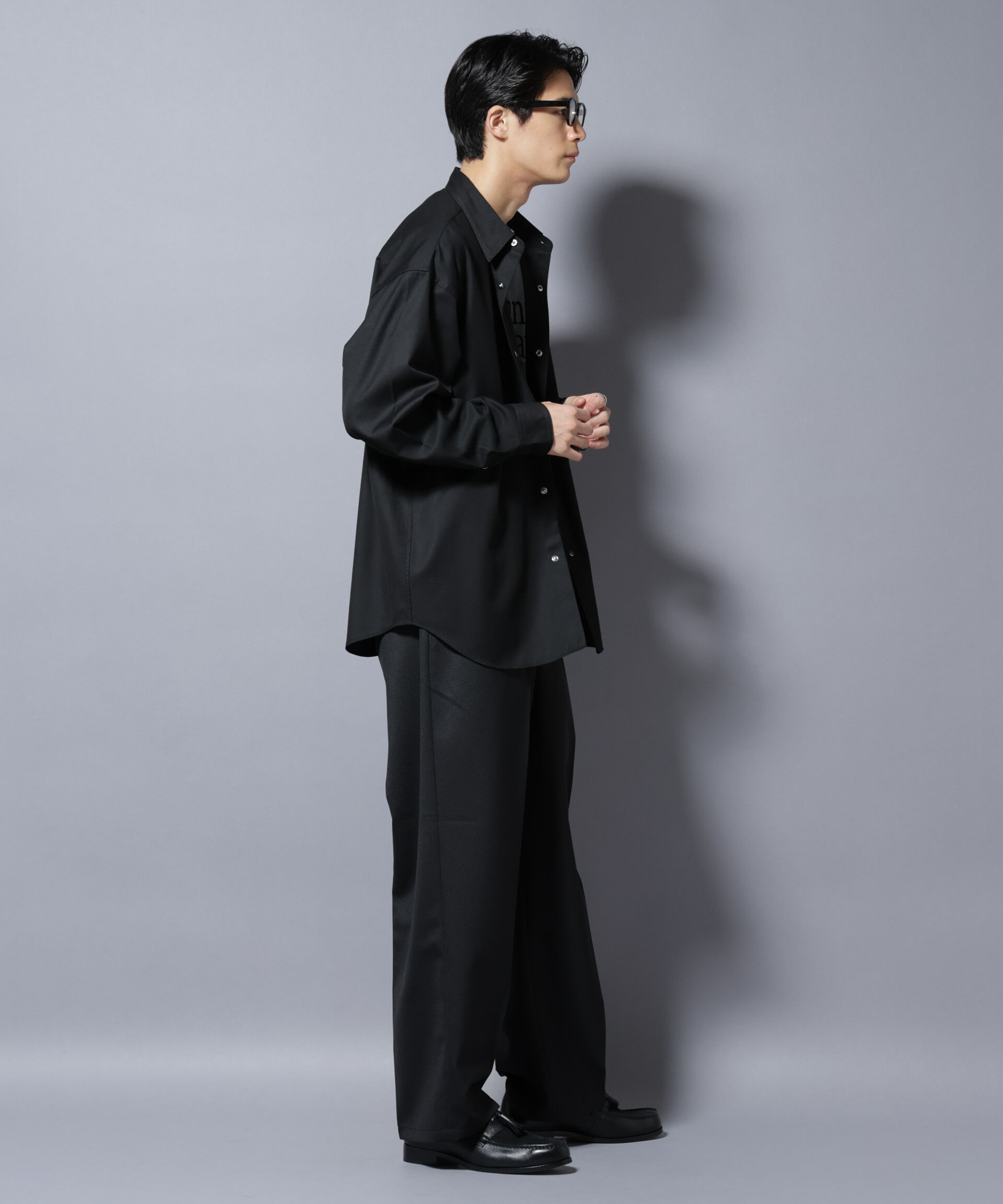 nano･universe「トリプルステッチ パールドットオーバーシャツ」|シャツ・ブラウス|