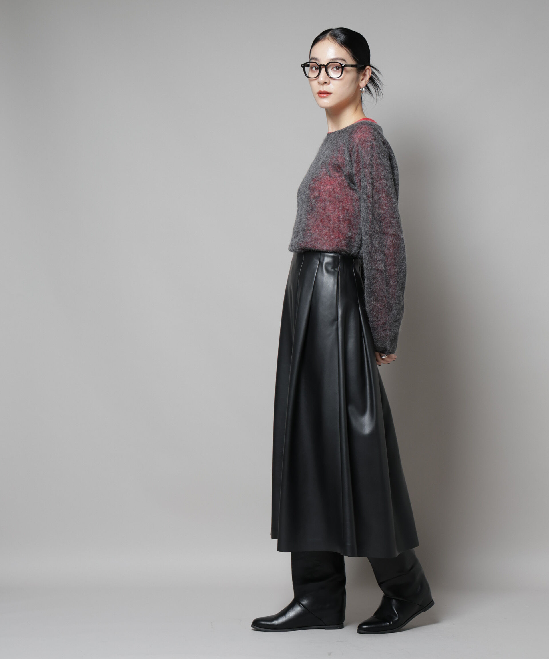 nano･universe「モヘヤ混天竺シアーニット」|ニット・セーター|