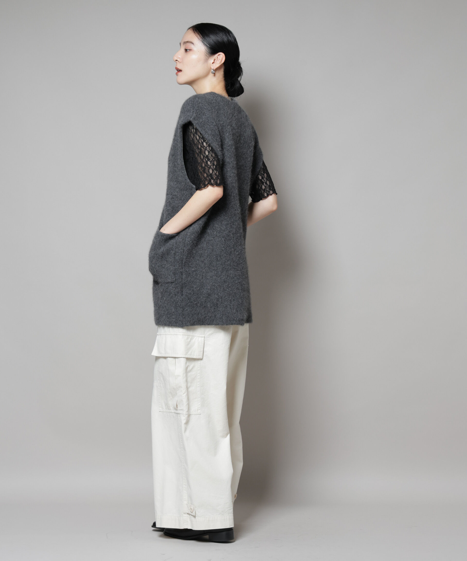 nano･universe「ウォッシャブルフォックスリバーニットジレ」|ニット・セーター|