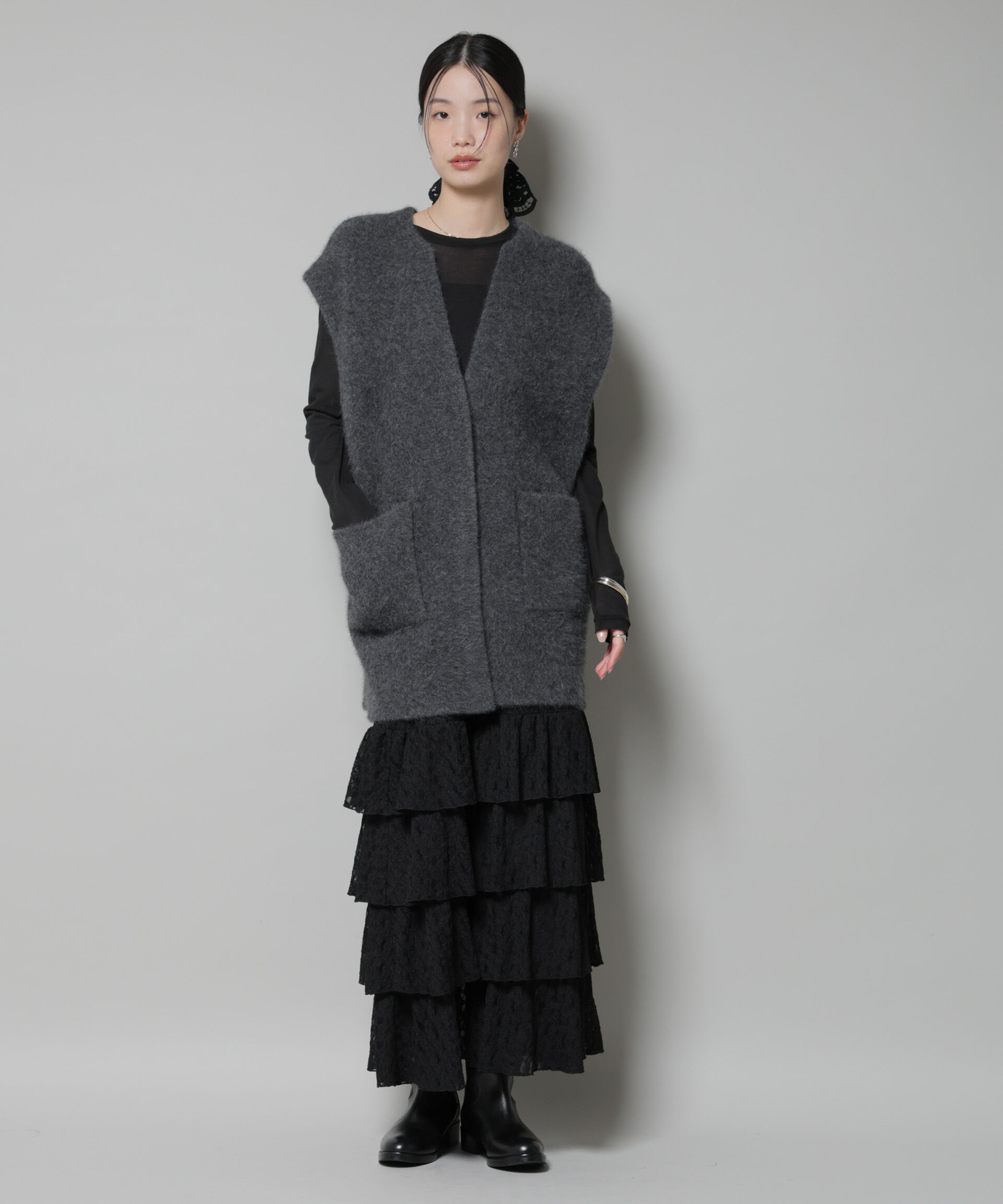 nano･universe「ウォッシャブルフォックスリバーニットジレ」|ニット・セーター|