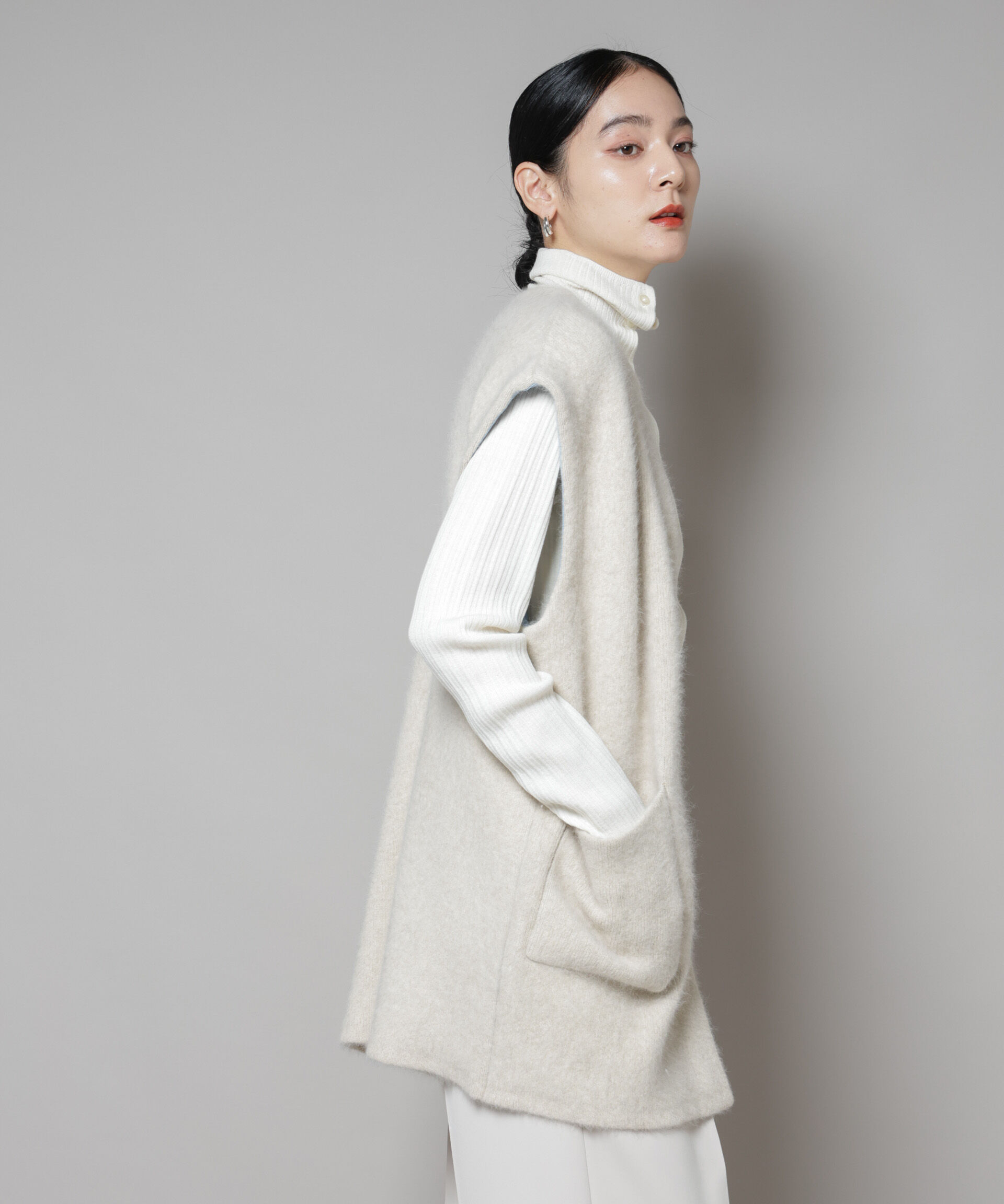 nano･universe「ウォッシャブルフォックスリバーニットジレ」|ニット・セーター|