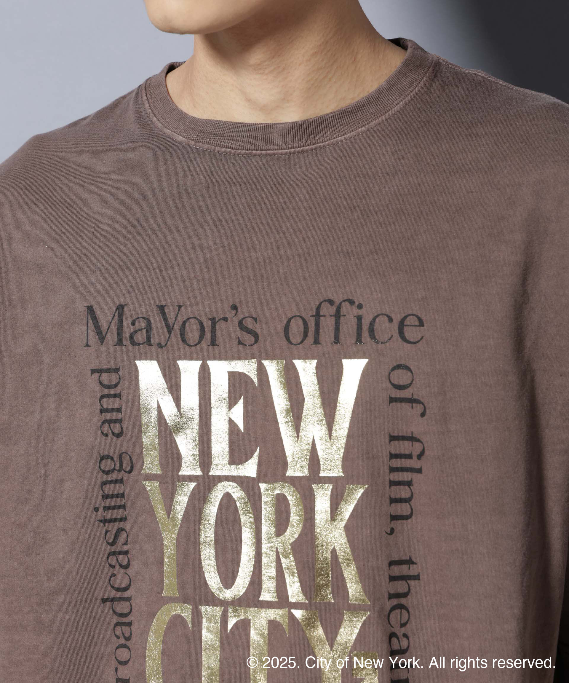 nano･universe「別注GOOD ROCK SPEED NYC 箔プリントＴシャツ」|Tシャツ・カットソー|