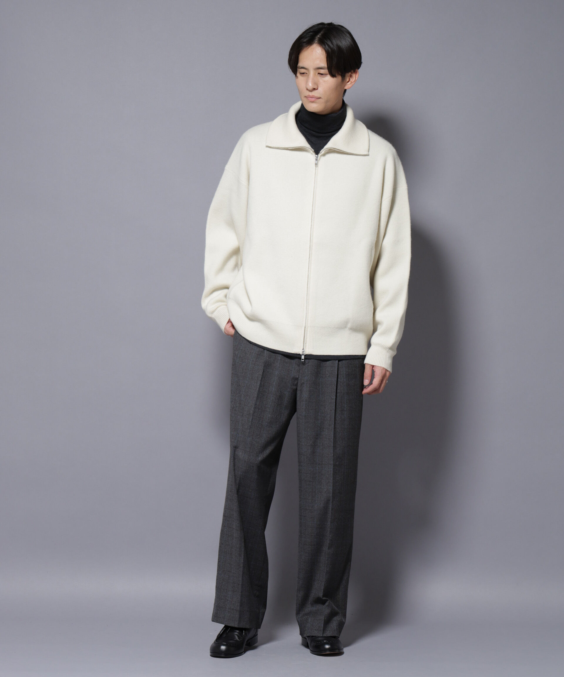 nano･universe「ウールカシミヤドライバーズニット」|ニット・セーター|