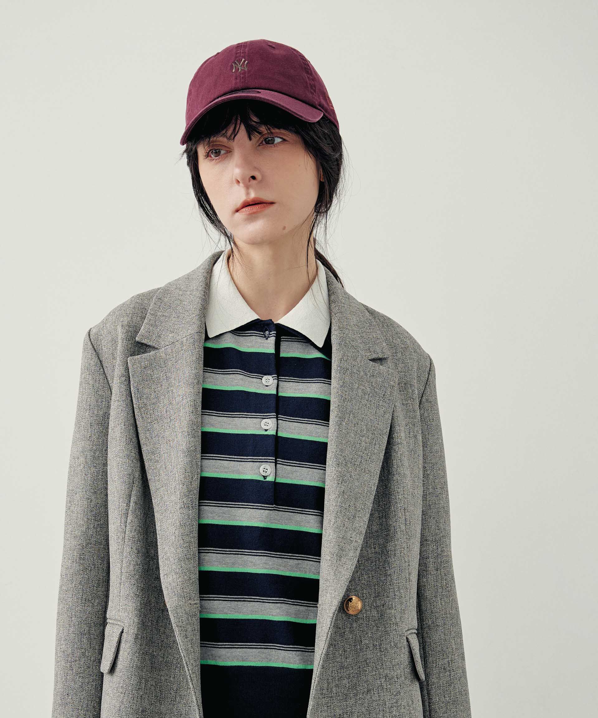 nano･universe「レイヤードライクボーダーポロニット」|ニット・セーター|