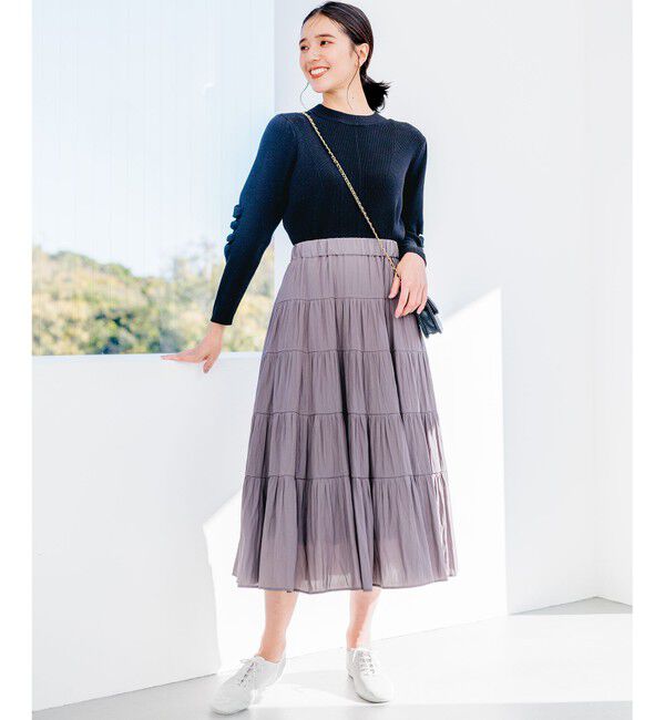 組曲「Elena フリルスリーブ ニットプルオーバー」|ニット・セーター|