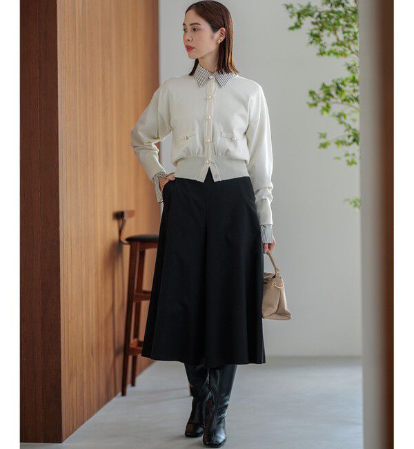 組曲「【WEB限定】ウールライクストレッチ フレアパンツ」|その他|