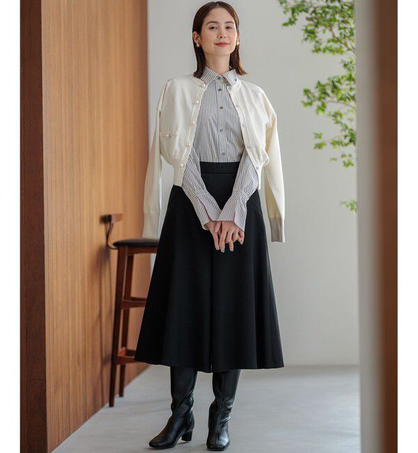 組曲「【WEB限定】ウールライクストレッチ フレアパンツ」|その他|