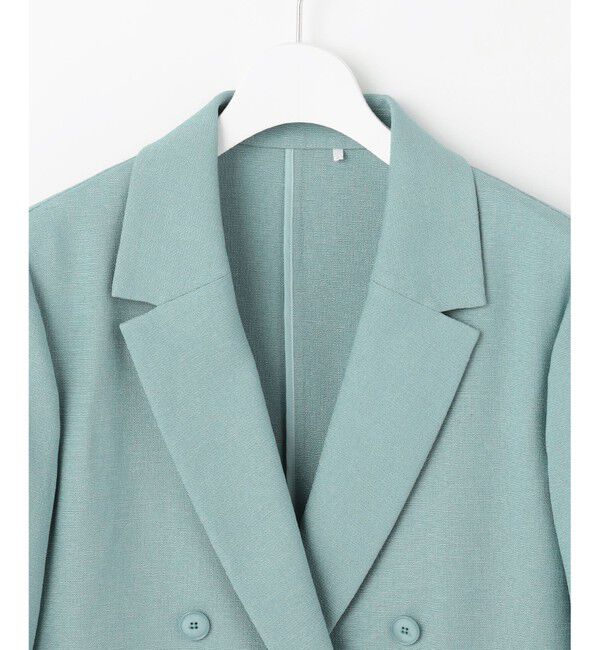 自由区「【SHIHOさん着用・セットアップ対応・接触冷感・洗える】リネンライクシンセティックテーラード ジャケット」|テーラードジャケット|