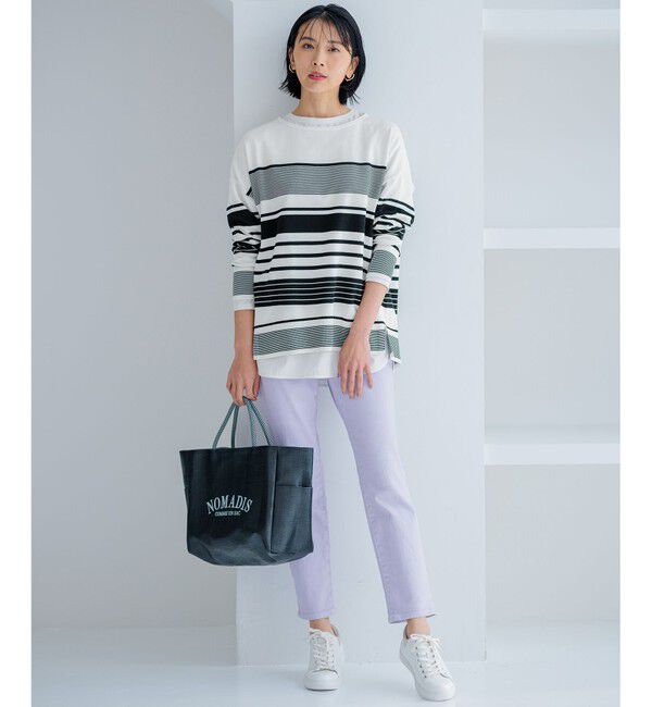 23区「【洗える】コットンポリエステルストレッチ オーバーサイズ ニット」|ニット・セーター|