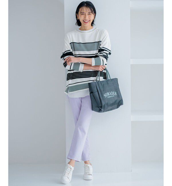 23区「【洗える】コットンポリエステルストレッチ オーバーサイズ ニット」|ニット・セーター|